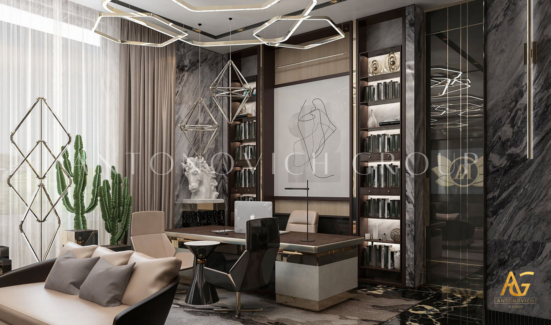 Luxurious interior design office in Riyadh