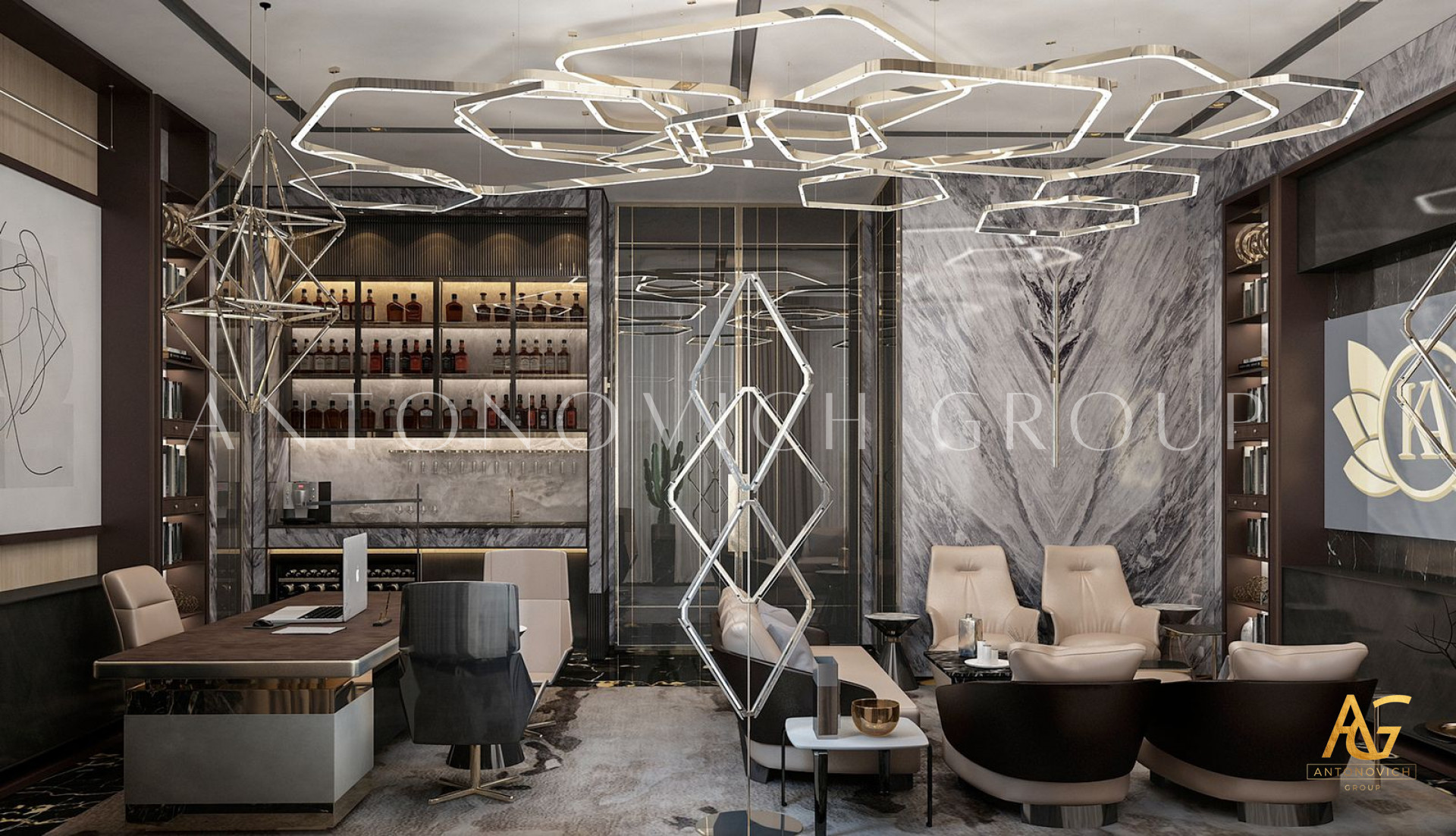 Luxurious interior design office in Riyadh