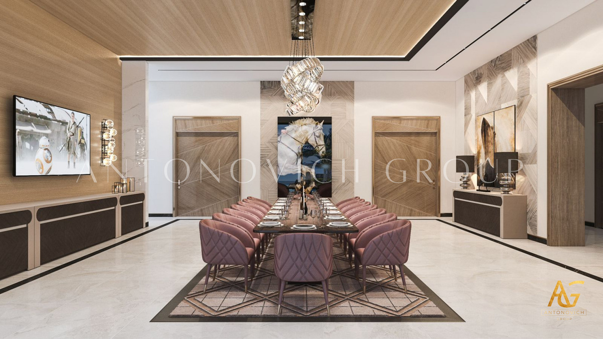 Modern Dining Room Design in Palm Jumeirah
