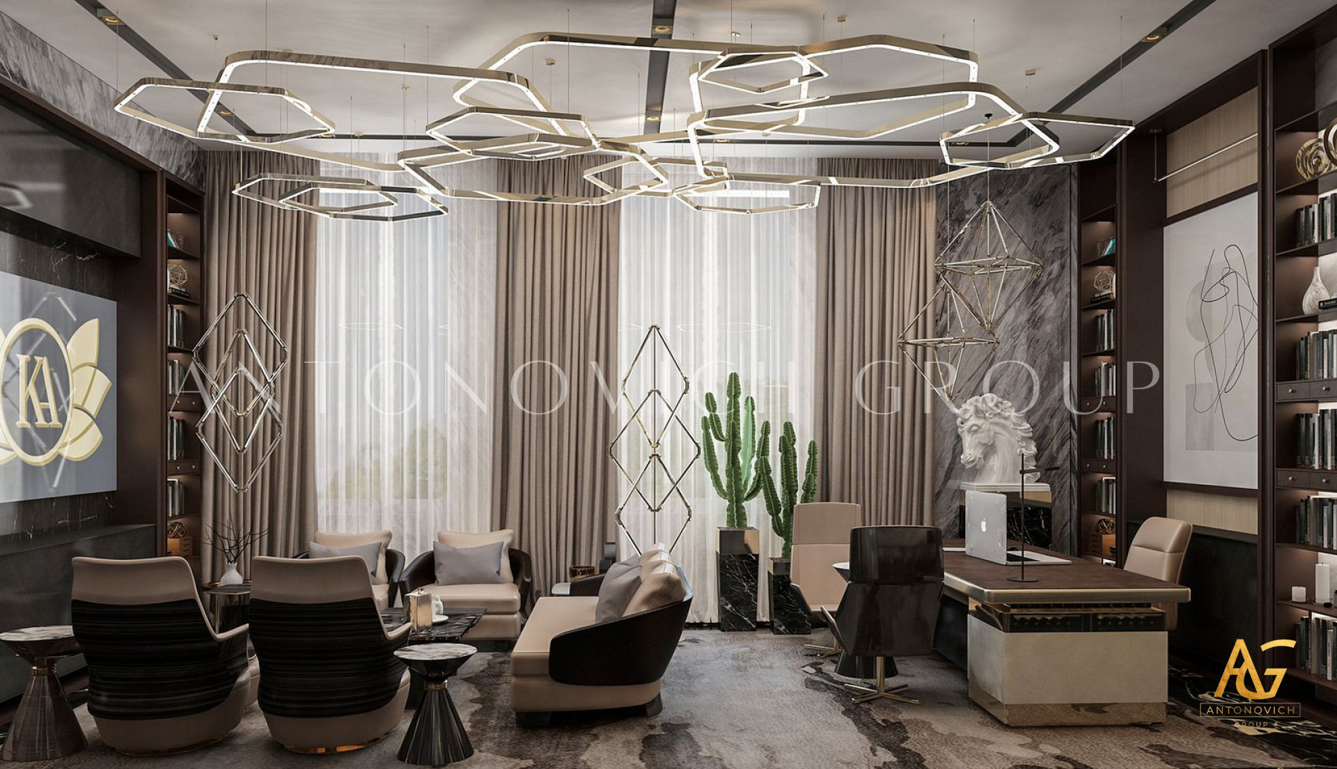 Luxurious interior design office in Riyadh