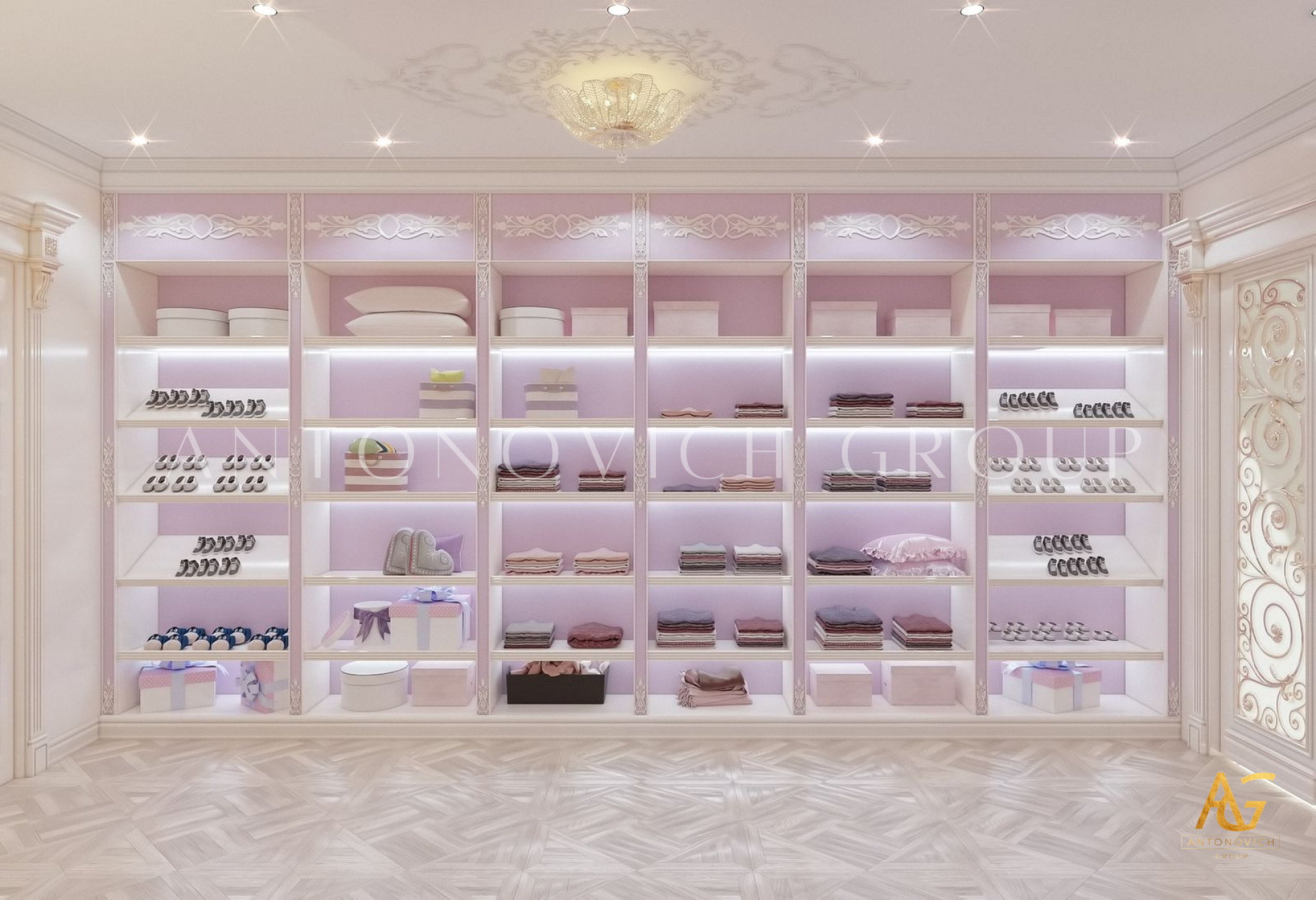 New classic villa design wardrobe in Saudi Arabia