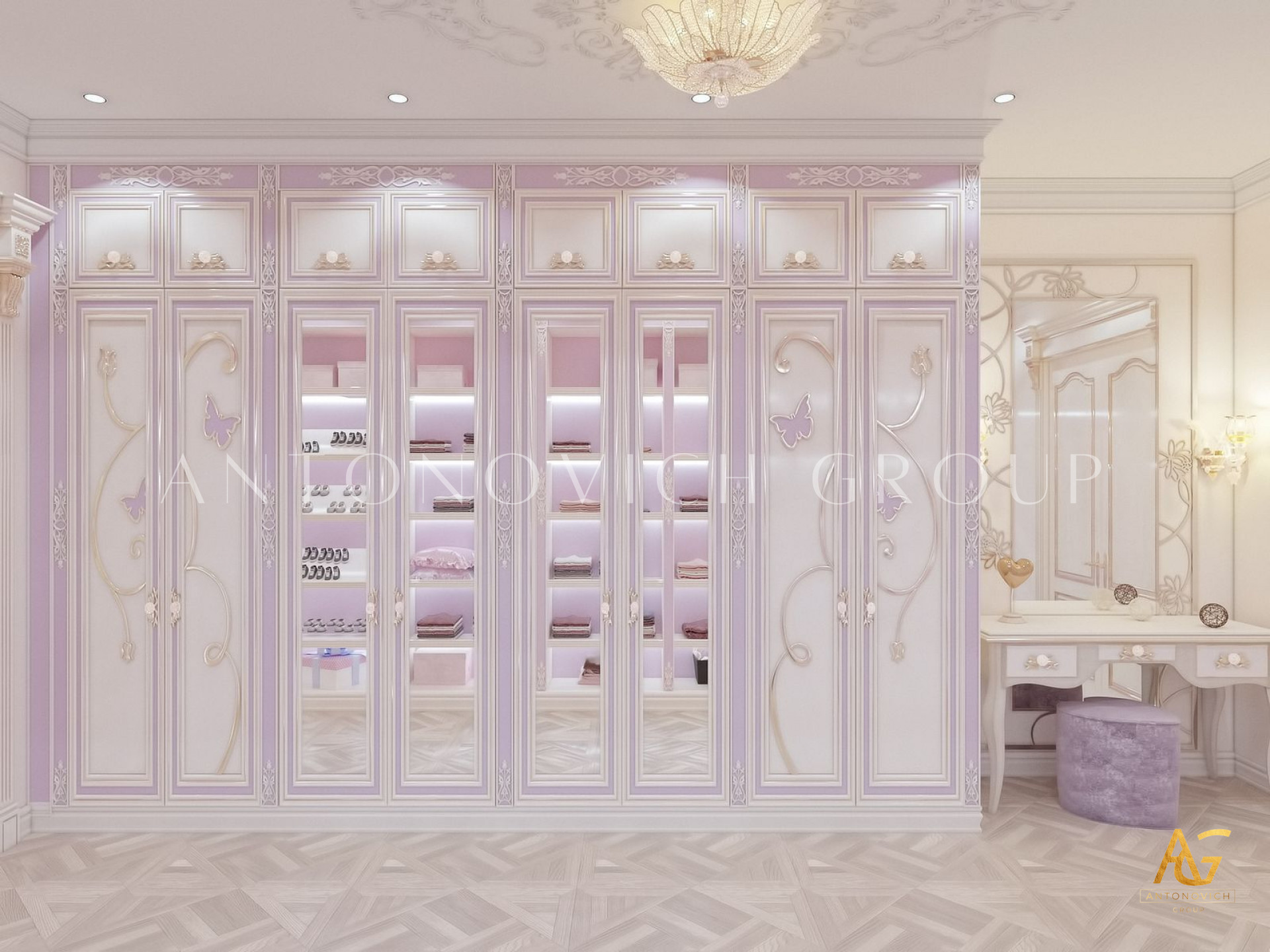 New classic villa design wardrobe in Saudi Arabia