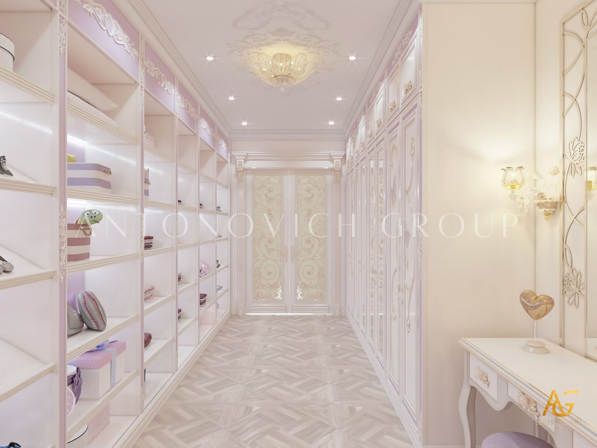 New classic villa design wardrobe in Saudi Arabia