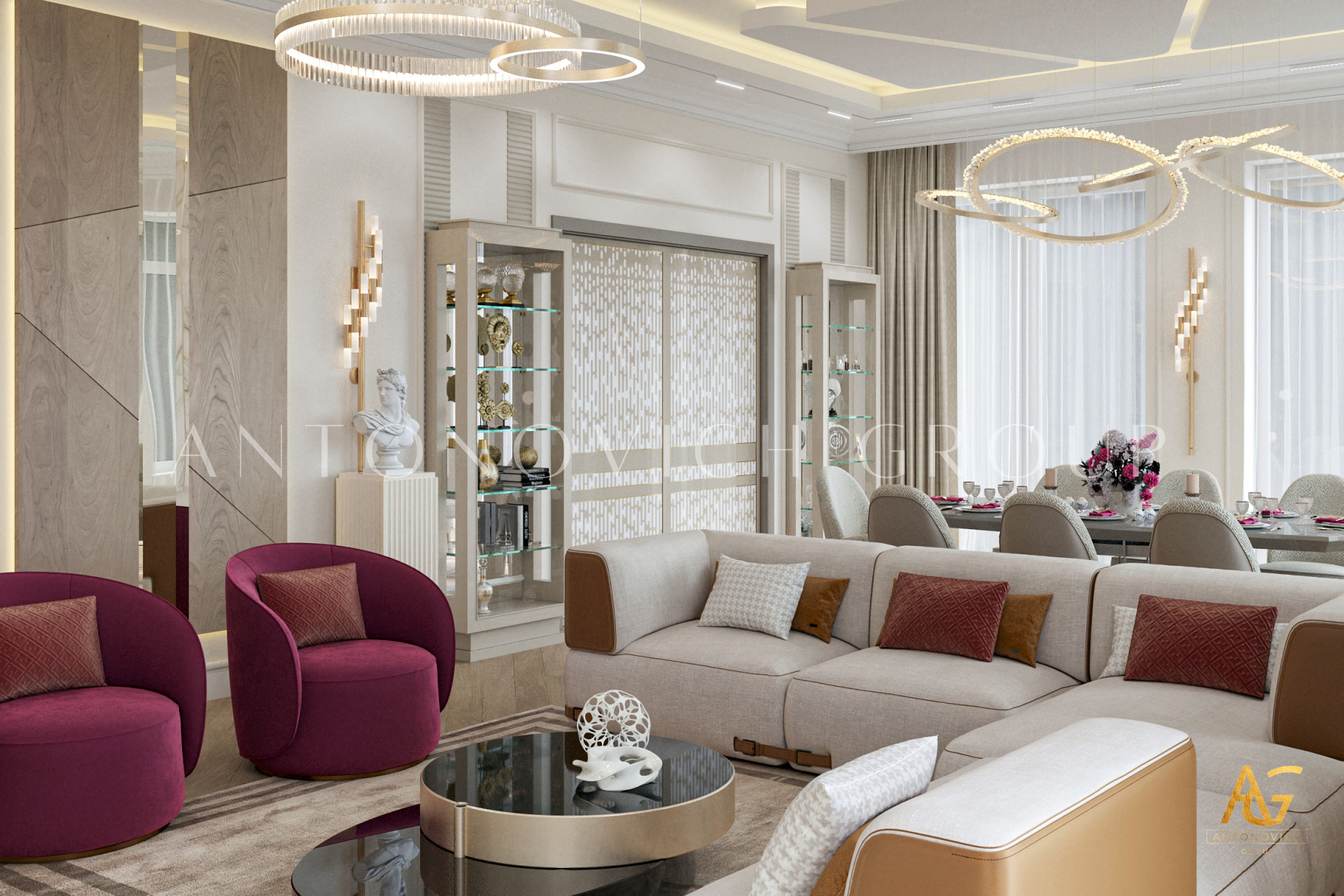 Stunning Apartment Design - Velvet Soft Apartment Renovation Design