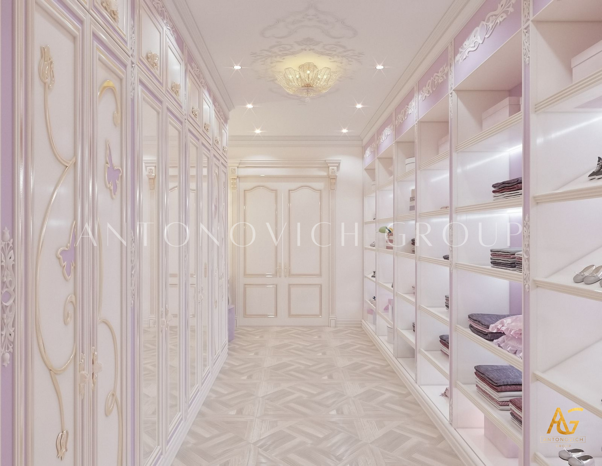 New classic villa design wardrobe in Saudi Arabia