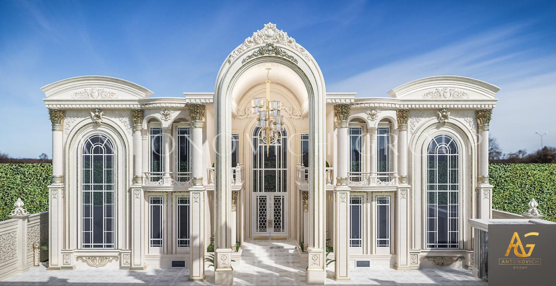 Luxurious exterior modern house design in Saudi Arabia