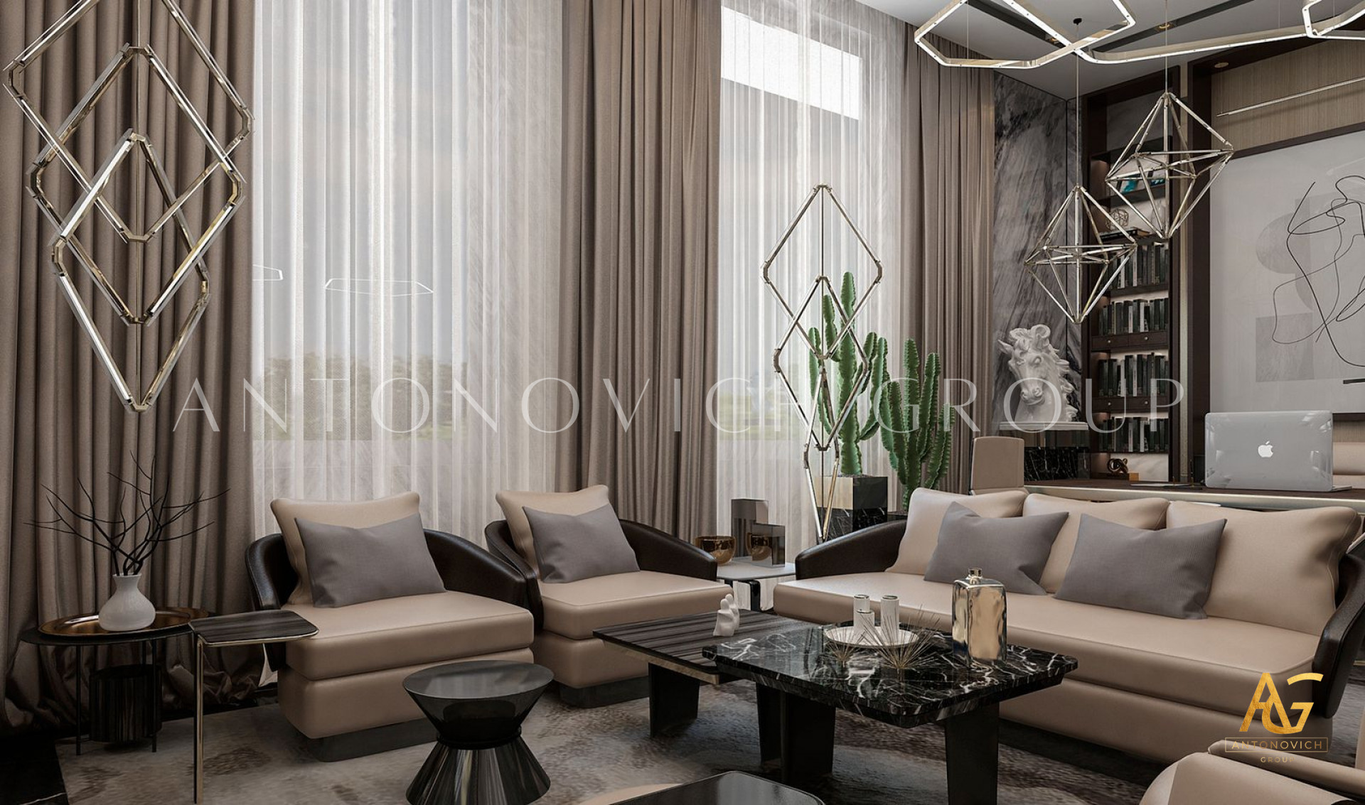 Luxurious interior design office in Riyadh
