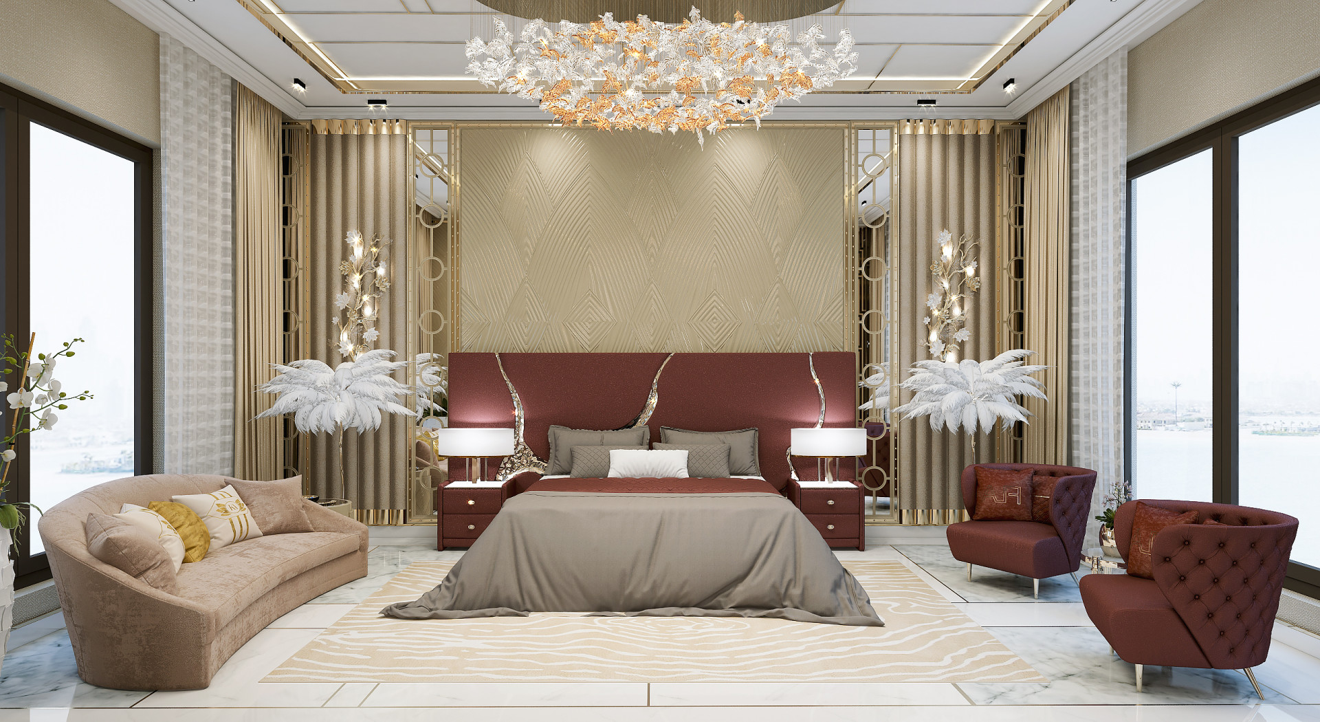 Exquisite Interior Setting for Bedroom Design