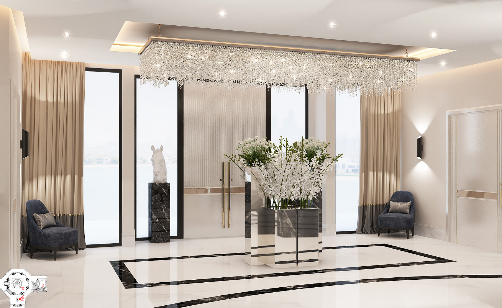 Modern Entrance Design For Villa