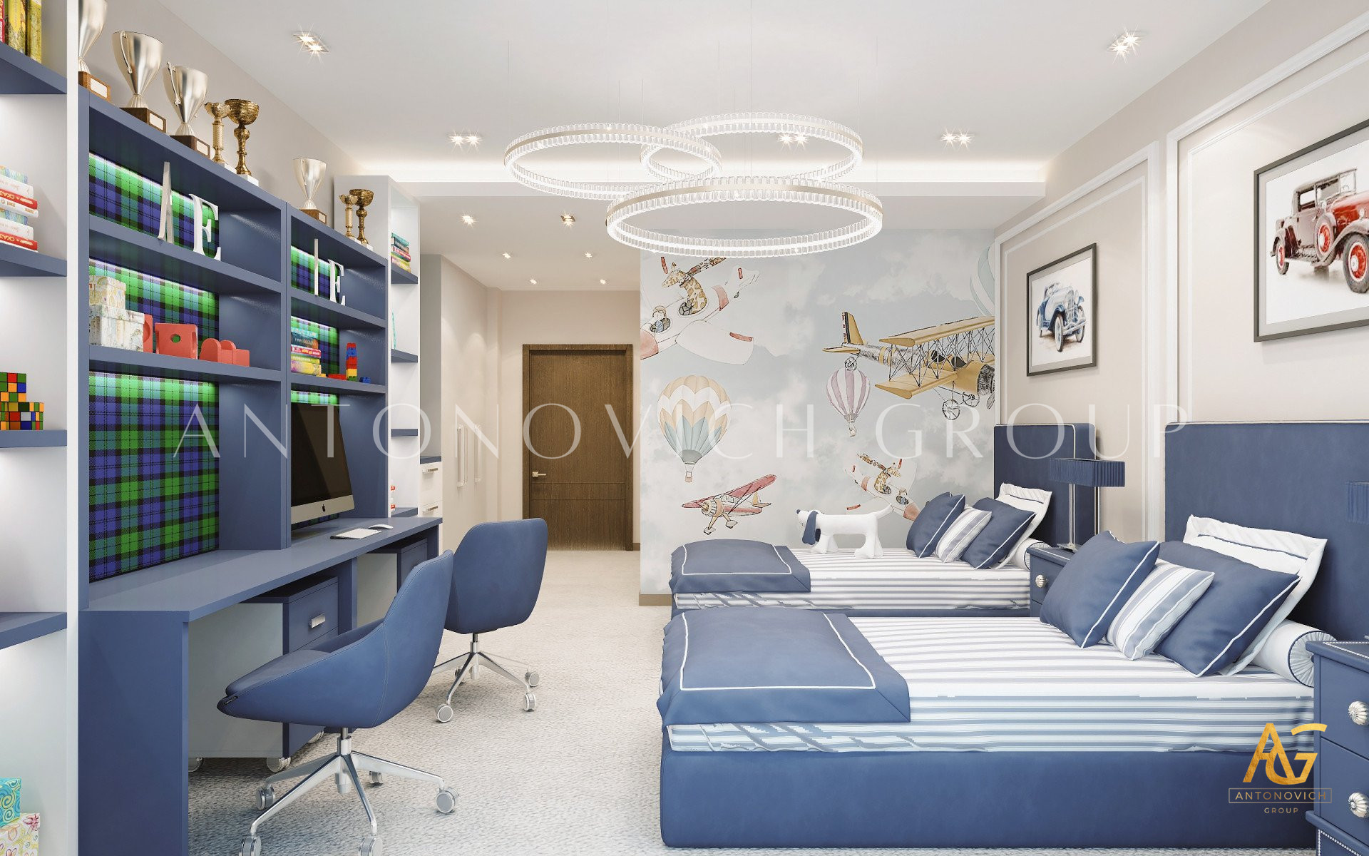 Comfortable Children`s Bedroom Design For Boys
