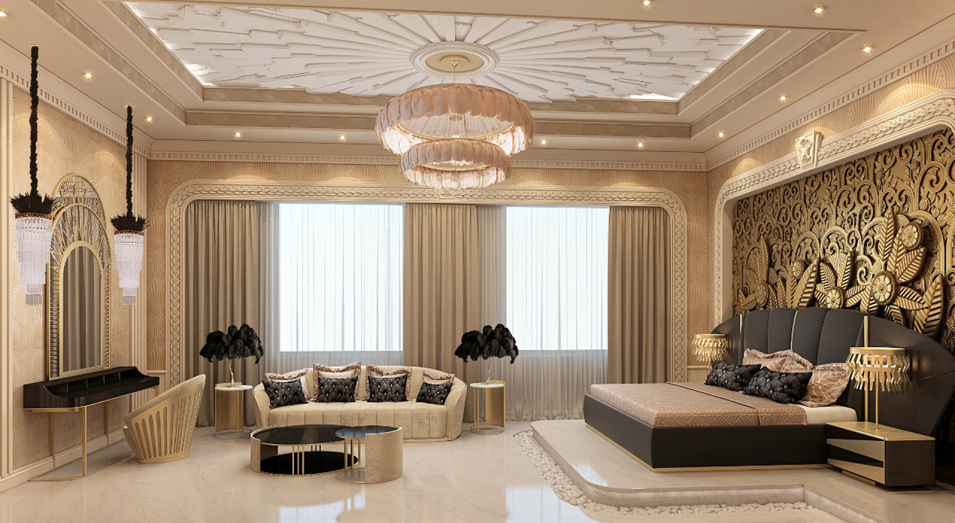 تصميم غرفة نوم فاخرة