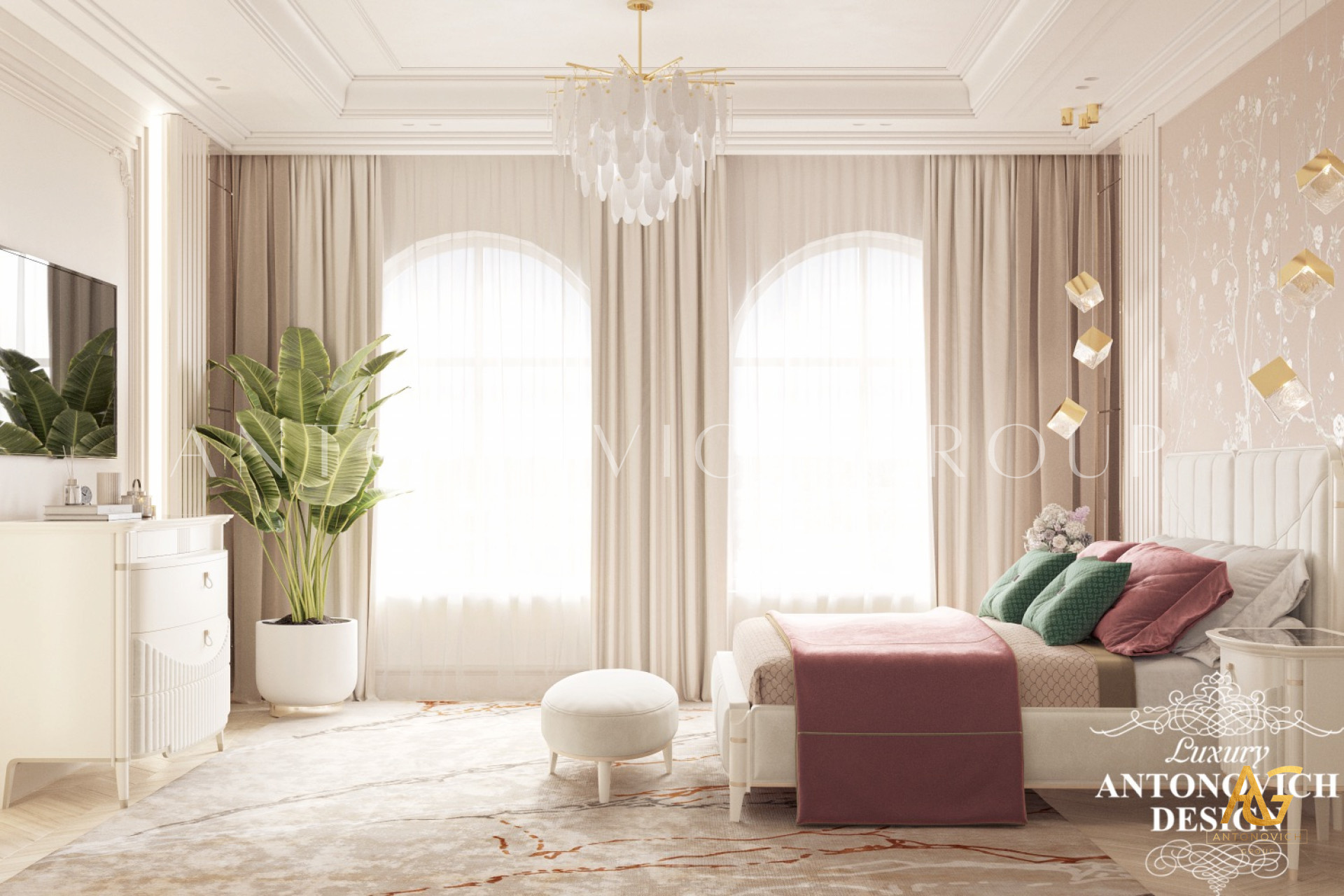 تصميم داخلي فاخر ومشرق للشقة