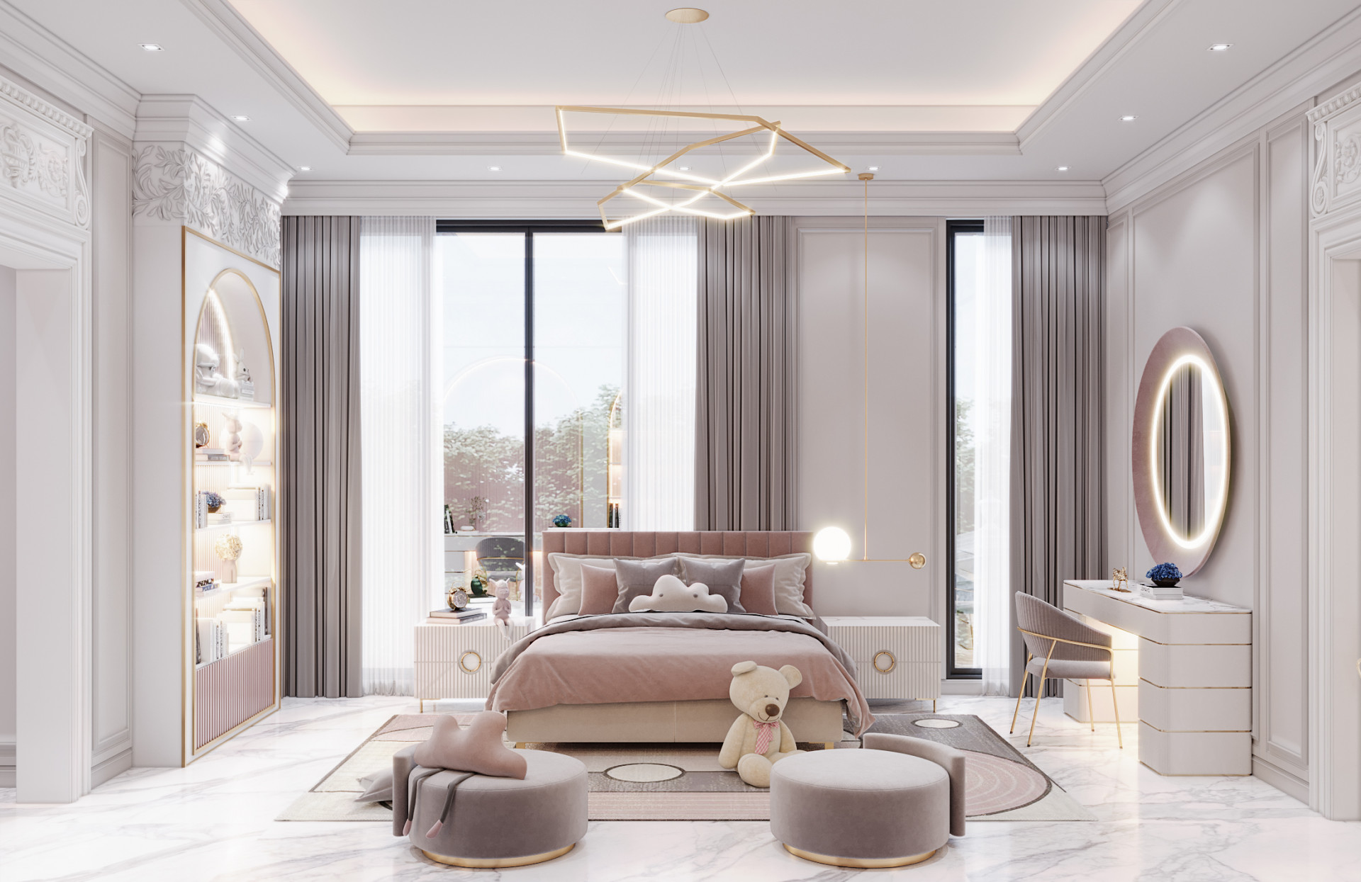 فكرة تصميم غرفة نوم مريحة للأطفال