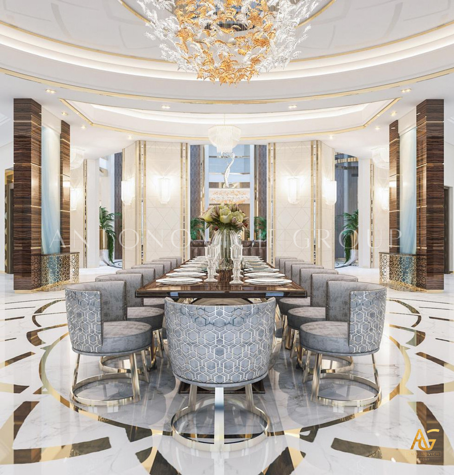 Modern villa interior design from top interior design company in Qatar
