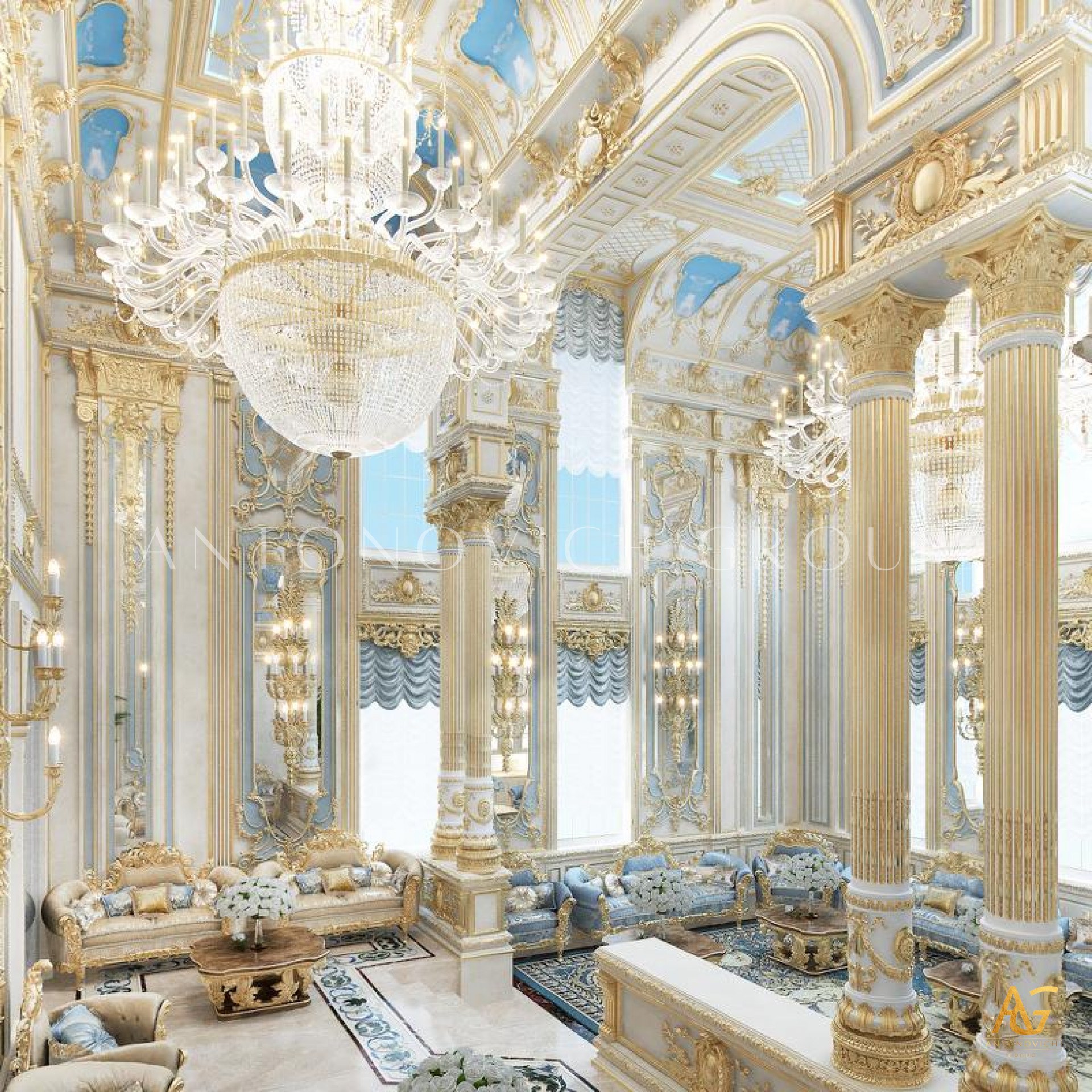 ROYAL PALACE INTERIOR DESIGN BY LUXURY ANTONOVICH DESIGN