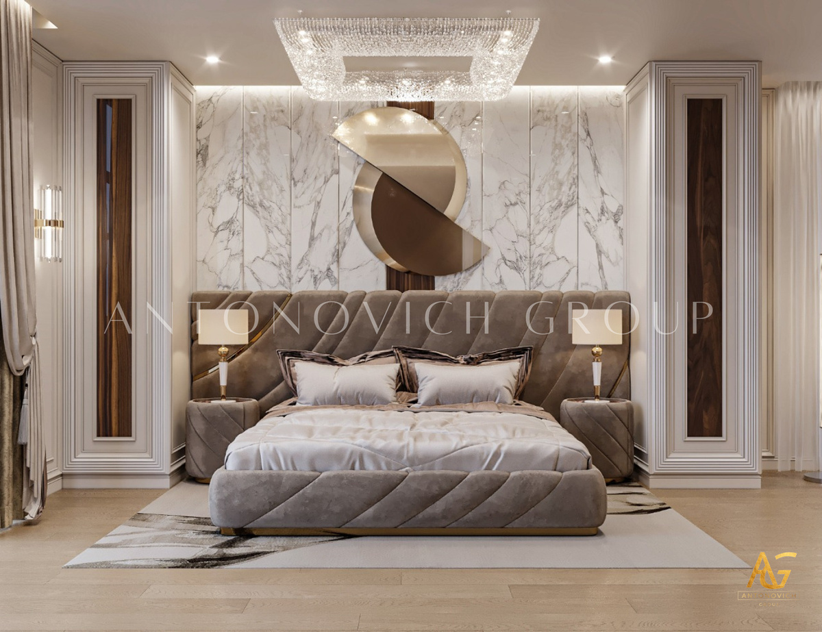 SPACIOUS SOPHISTICATED BEDROOM INTERIOR DESIGN