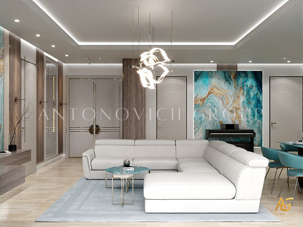 LUXURY AND ART FOR A MODERN APARTMENT INTERIOR