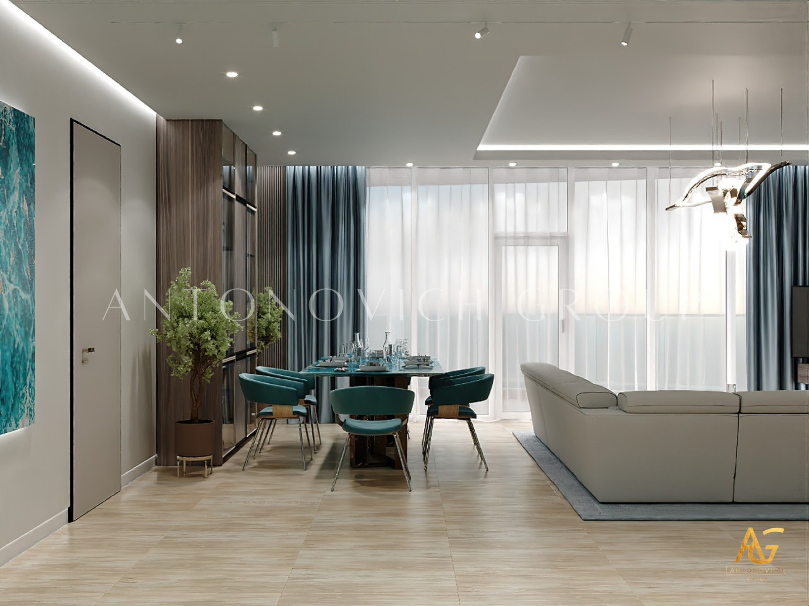 LUXURY AND ART FOR A MODERN APARTMENT INTERIOR