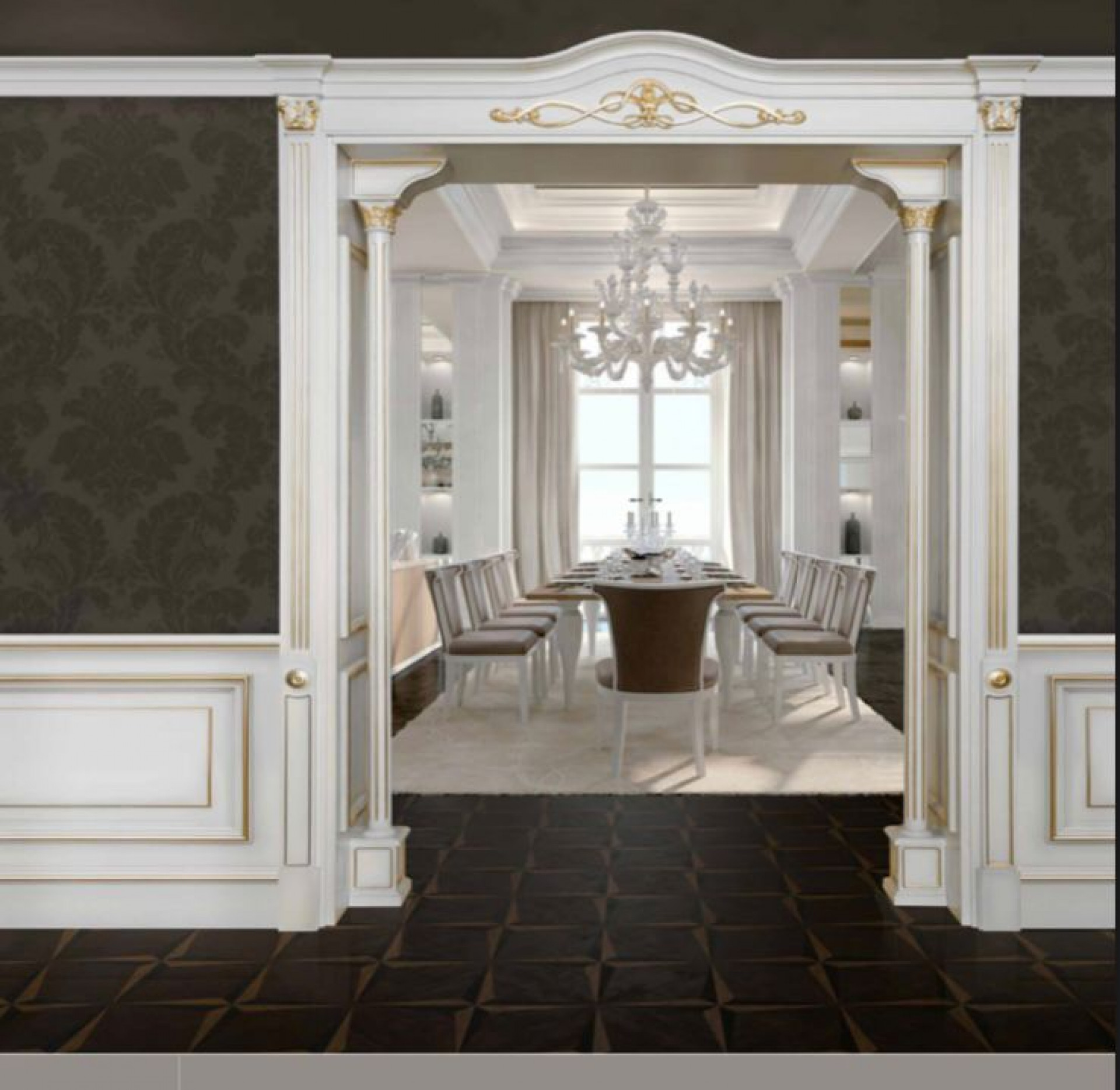 تصميم أبواب كلاسيكي