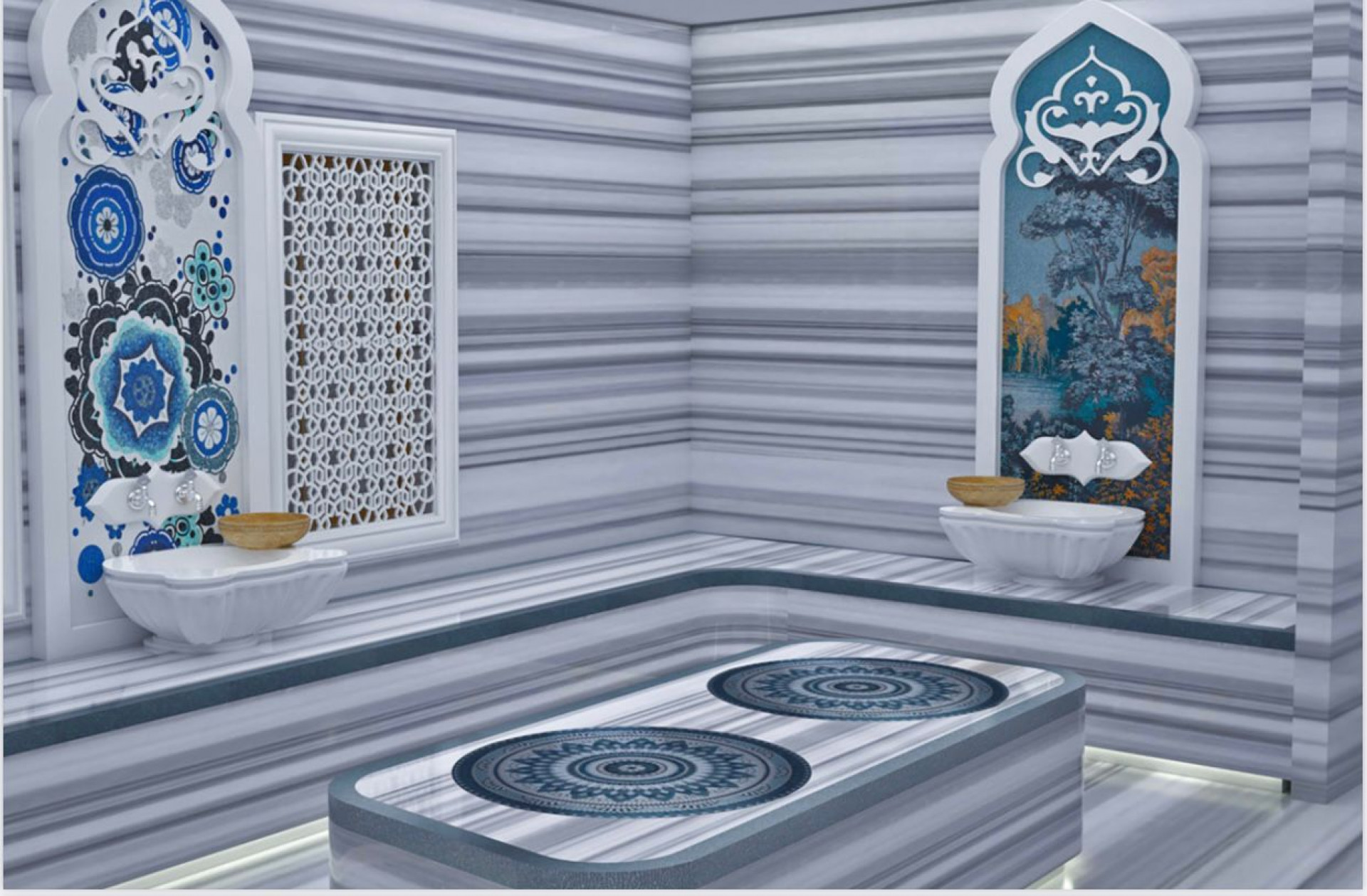 LUXURY HAMMAM INTERIOR DESIGN WITH TURKISH BATH