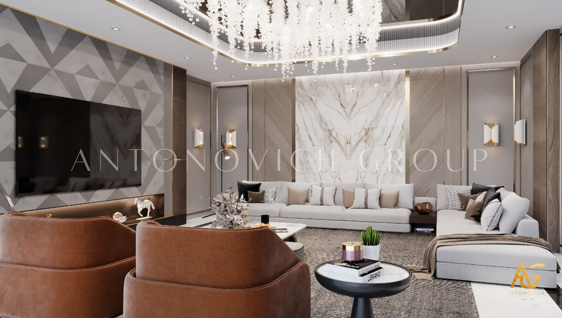 FAMILY SITTING IN MODERN LUXURY DESIGN