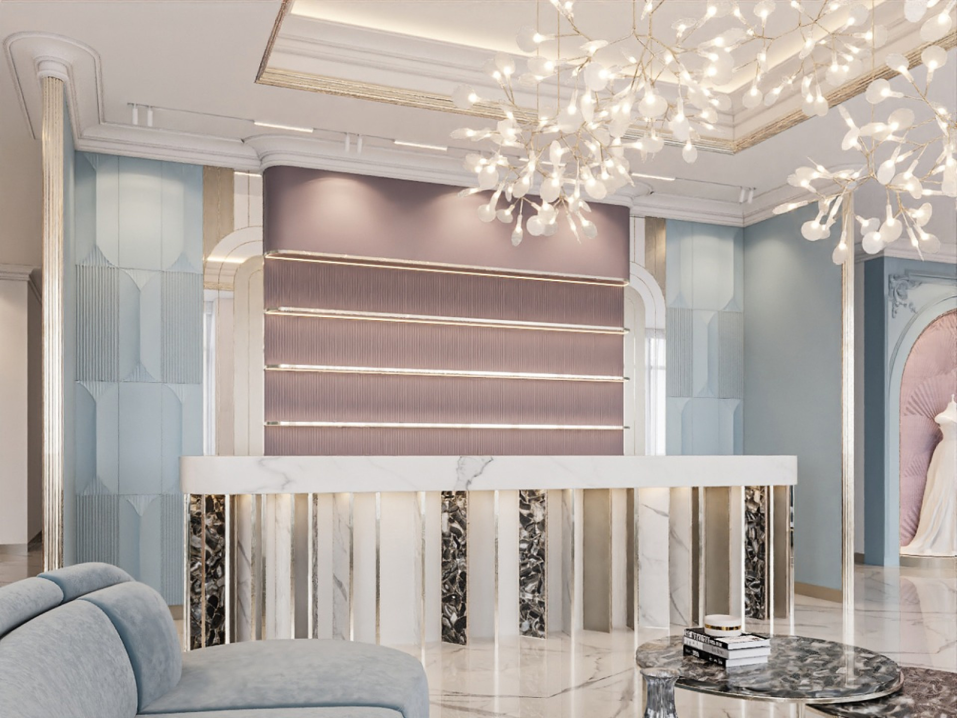 BEAUTY AND FASHION LOUNGE INTERIOR DESIGN