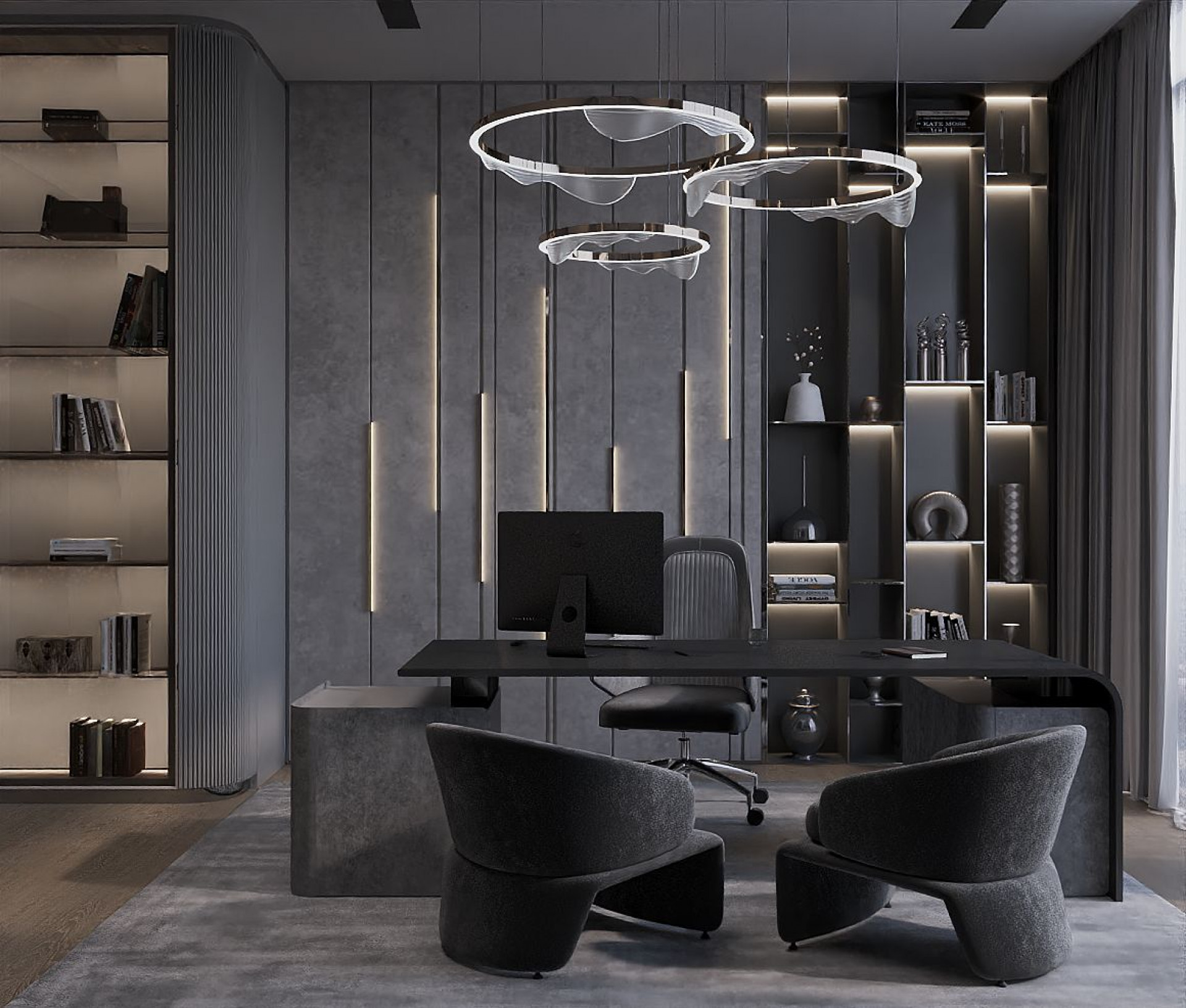 MODERN- DRAMATIC OFFICE INTERIOR DESIGN