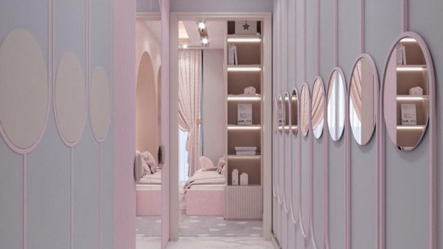 This picture shows a luxurious apartment interior designed in a modern style. The interior features a sleek black grand piano in the center, surrounded by white walls, dark wood flooring, and bright accents. There are also several pieces of modern furniture in the room, such as a white sofa, a glass coffee table, a black side table, and a dark wood dining table with chairs. The apartment also has a large window overlooking a city skyline, adding to its modern ambiance.