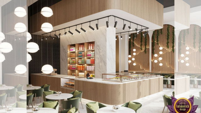 This picture shows an outdoor living space, with a light-colored seating area and table at the center. The seating area consists of several white chairs and a sofa, all of which are surrounded by potted plants and trees. There is also a small fireplace in the corner, adding warmth and ambiance to the area. The entire space is covered in white and cream-colored stones, providing a feeling of luxury and relaxation.