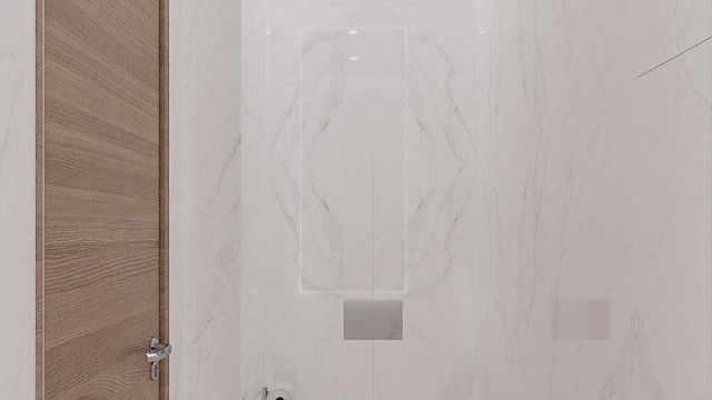 Illustrated is an ornate spiral staircase, constructed from white marble and featuring a gold-plated railing.