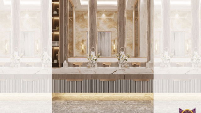 Modern living room featuring light grey furniture, ornate center table, and white wall with large window.