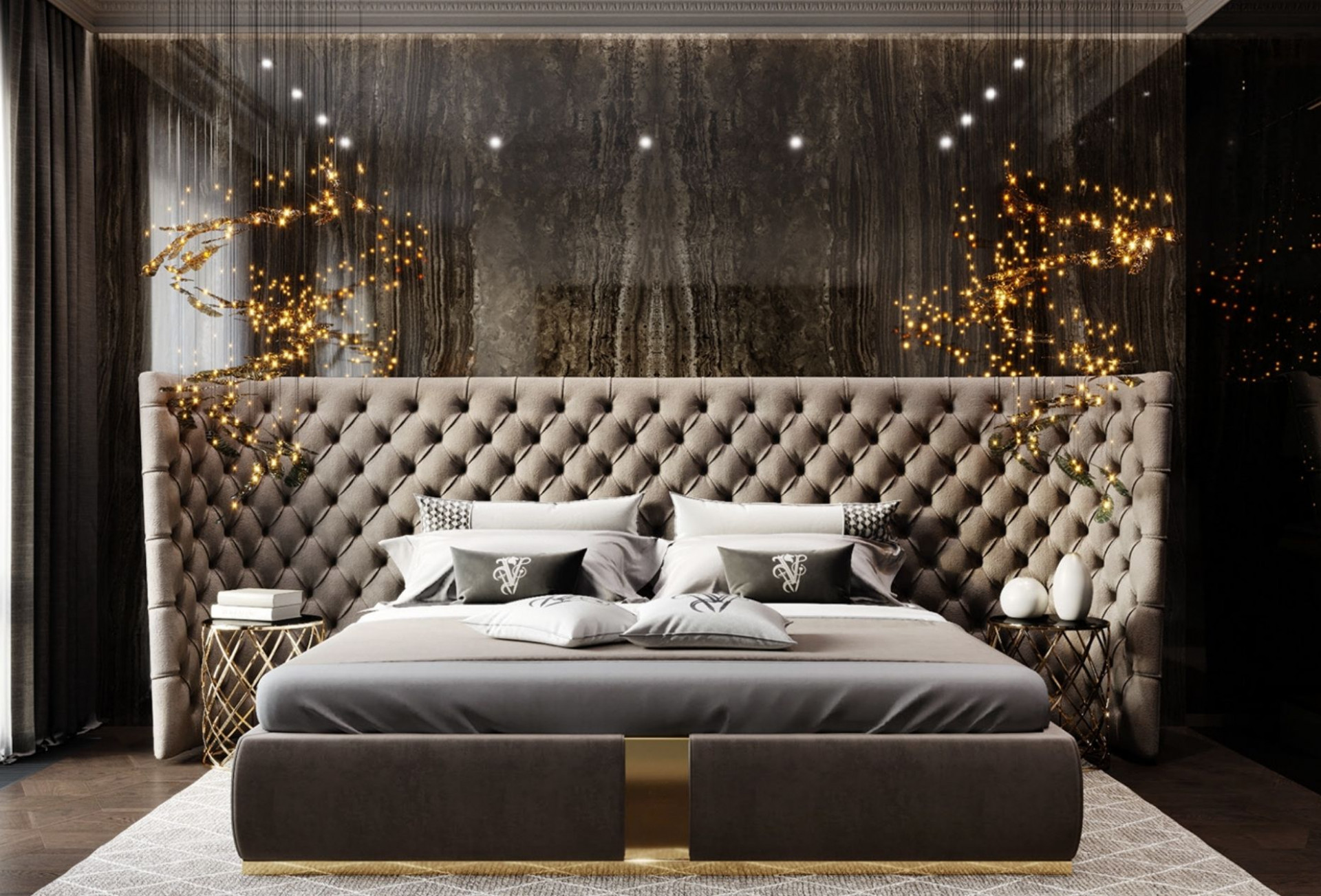 Luxurious Master Bedroom Interior Design with Bathroom