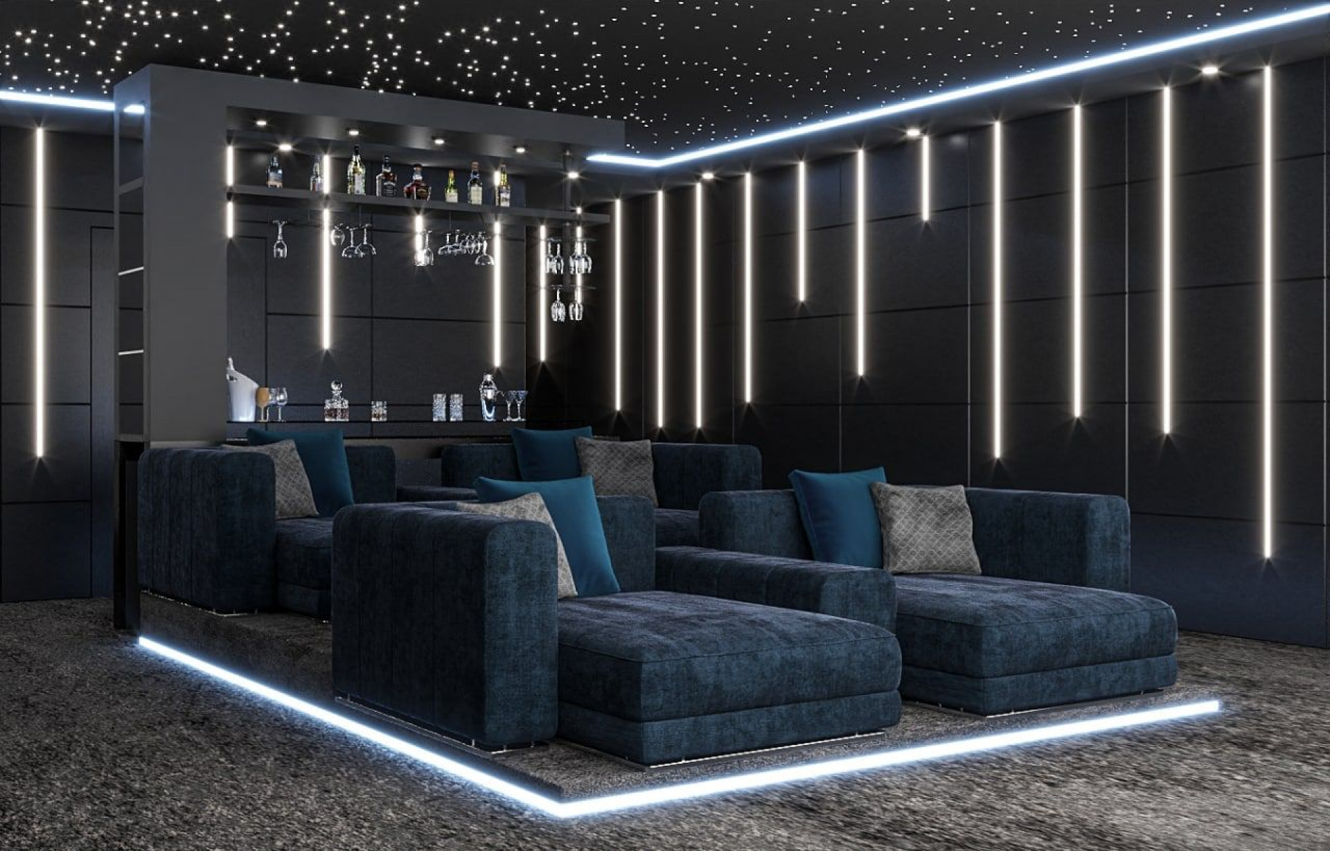 INTERIOR DESIGN LUXURY CINEMA ROOM