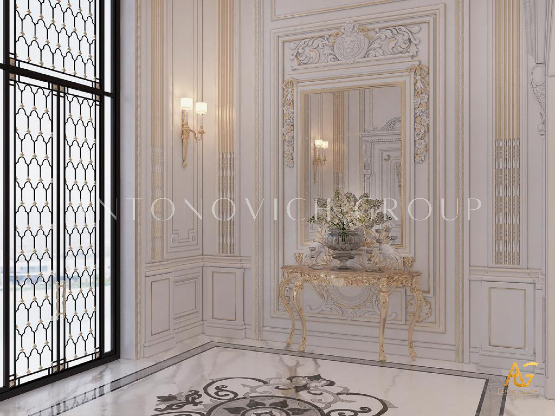 MOST LUXURIOUS ENTRANCE AREA BY INTERIOR DESIGNERS IN DUBAI