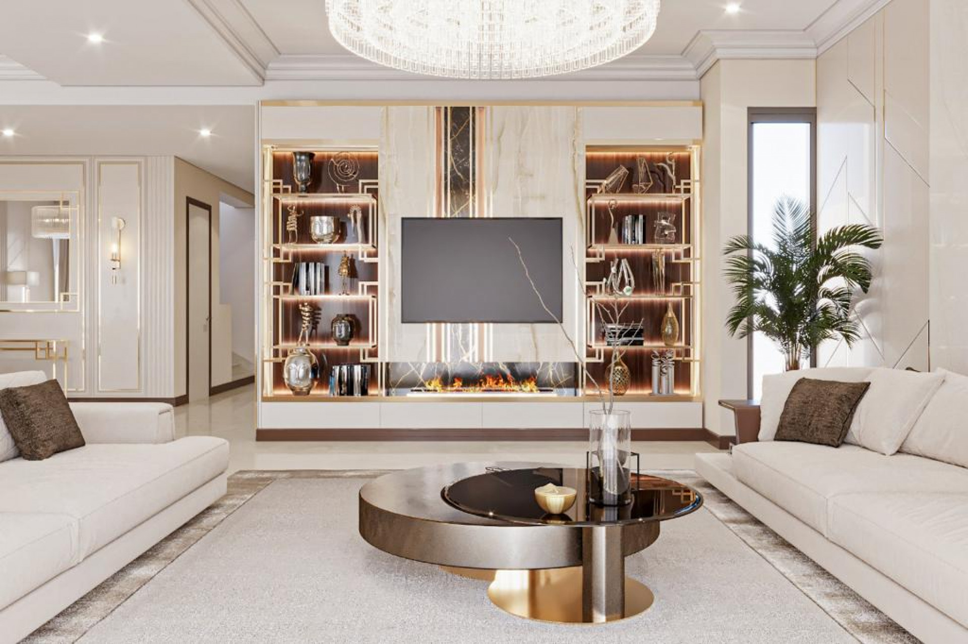 تصميم وتشطيب شقة في أكويا - داماك هيلز 2