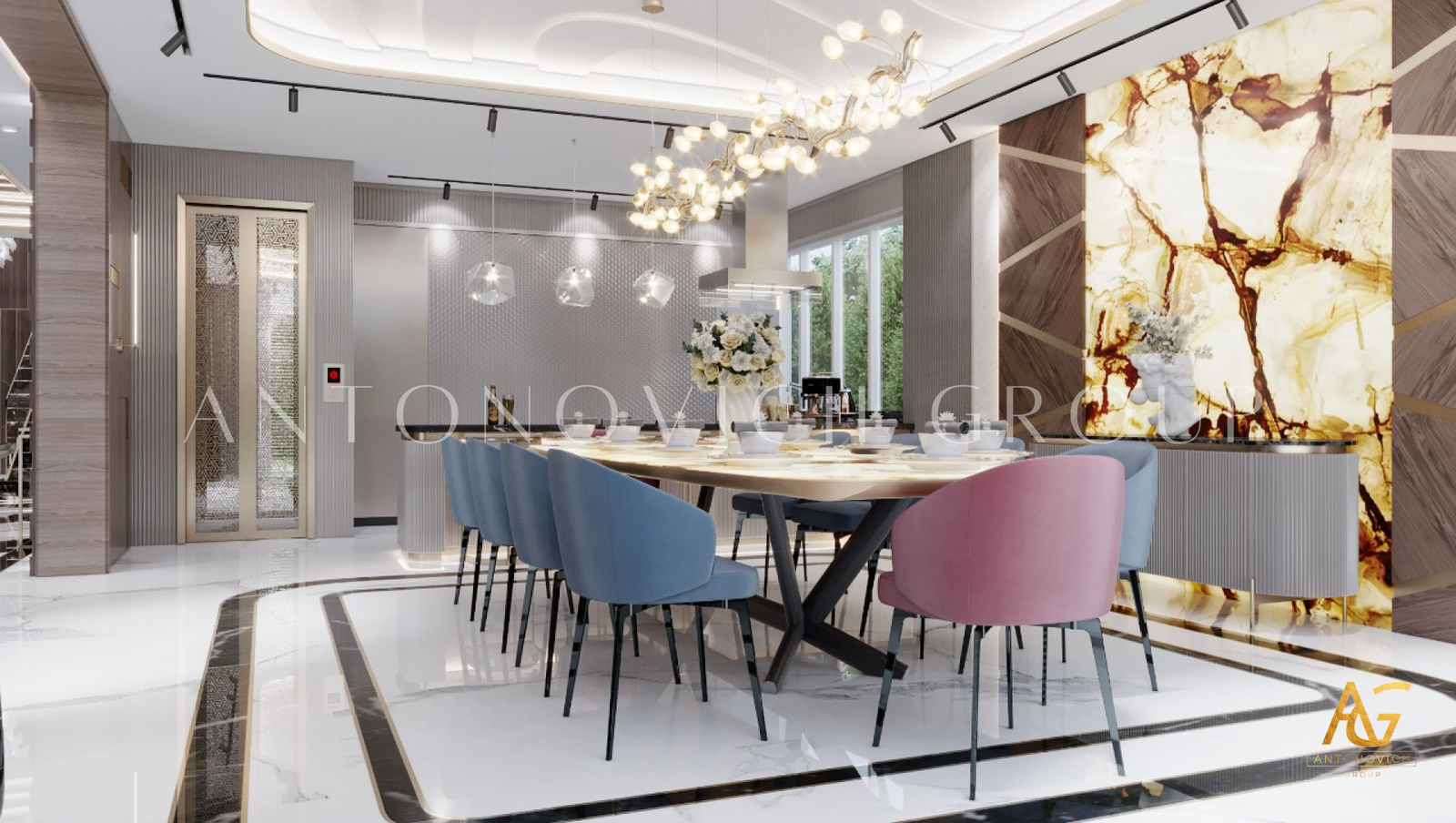 DINING ROOM INTERIOR DESIGN IN LUXURY CONCEPT