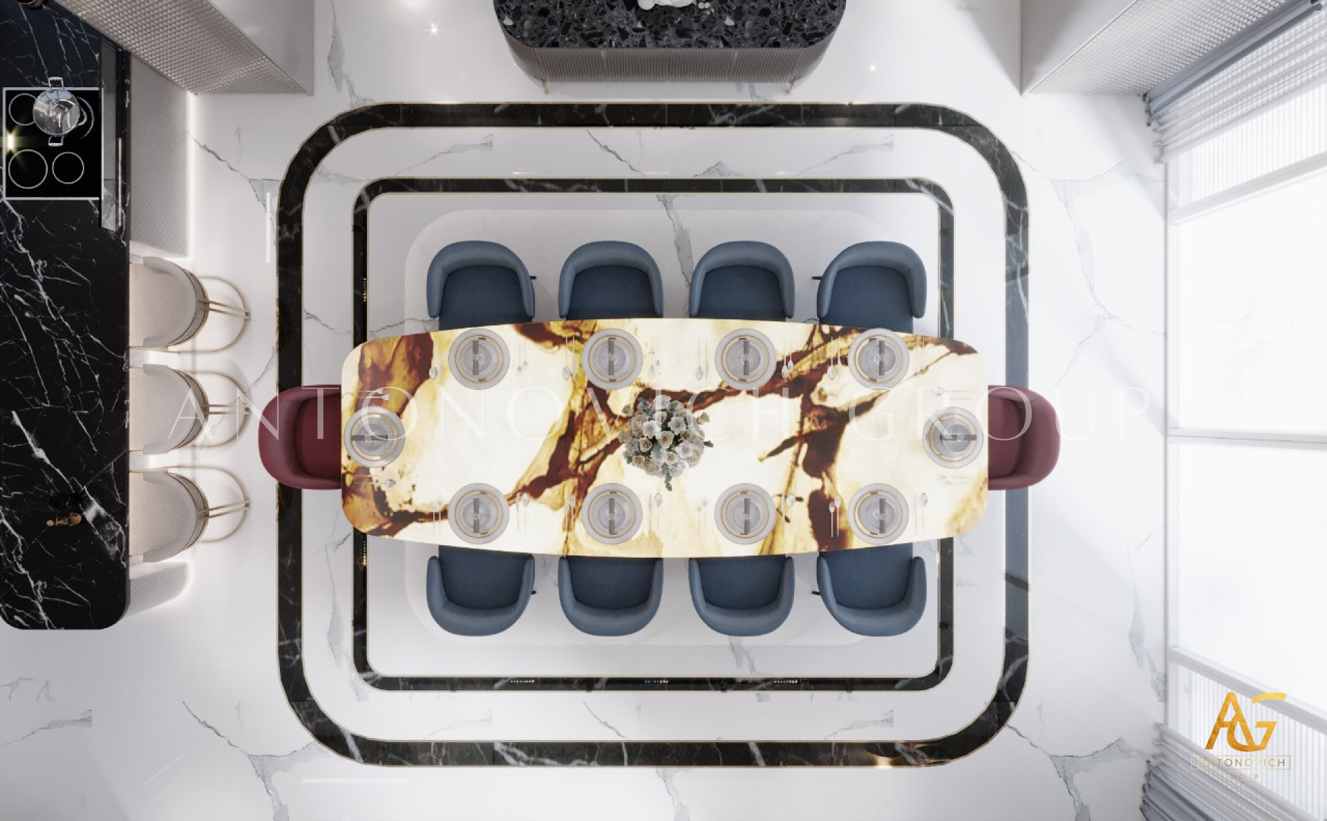 DINING ROOM INTERIOR DESIGN IN LUXURY CONCEPT