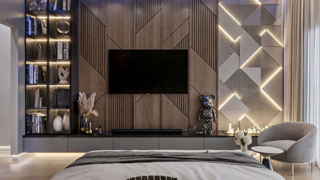 Elaborate staircase with intricate design elements, including ornamental railings and detailed floor tiling.