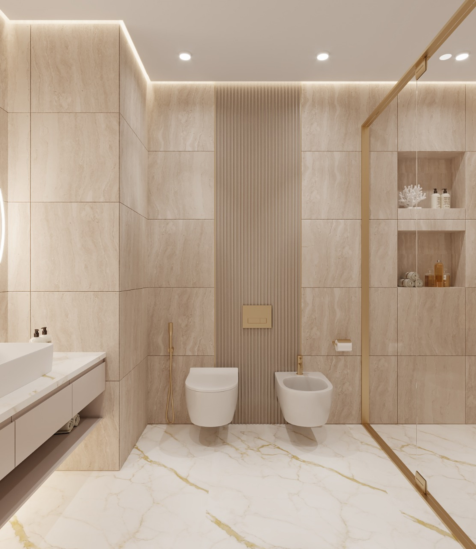 كيف تحصل على تصميم داخلي فاخر للحمام في دبي