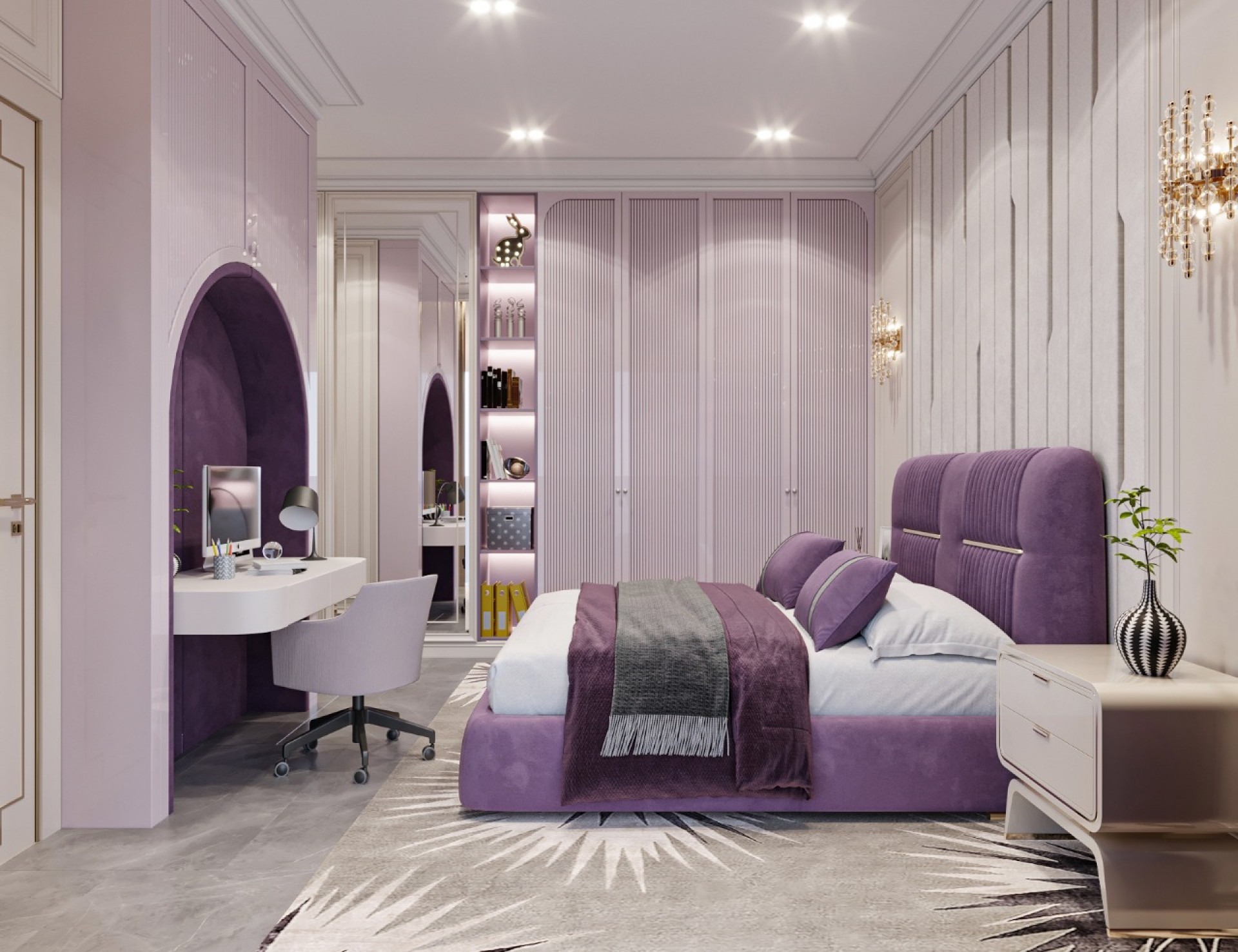 TIPS TO DESIGNING A PURPLE BEDROOM INTERIOR DESIGN