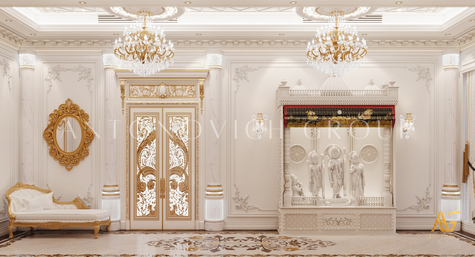 ELEGANT INTERIOR DESIGN FOR A HOME ENTRANCE