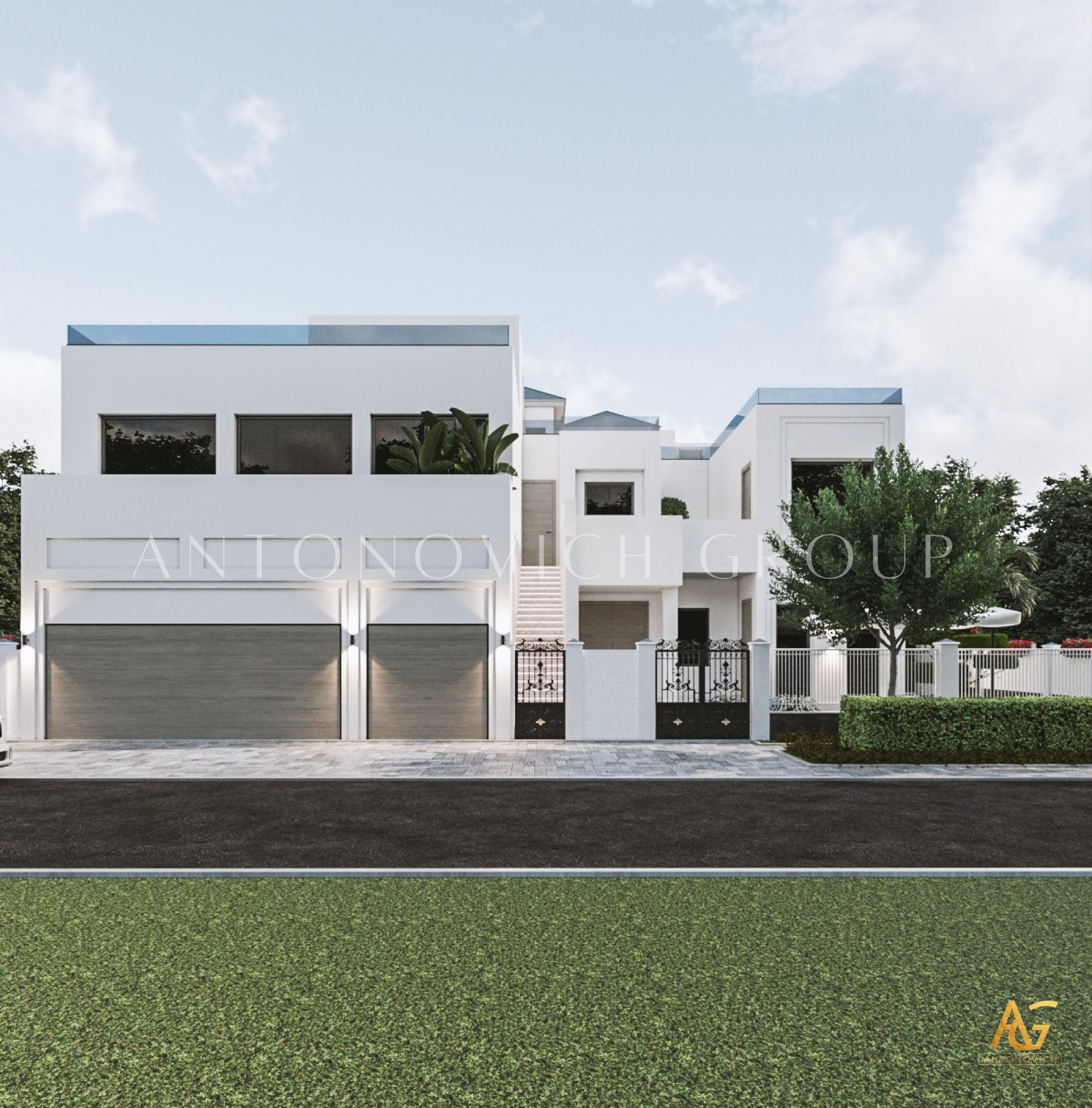 Al Barari villa exterior renovation Landscape