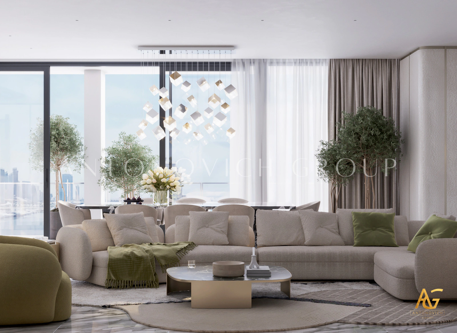 Luxury apartment interior at Royal Atlantis, Dubai