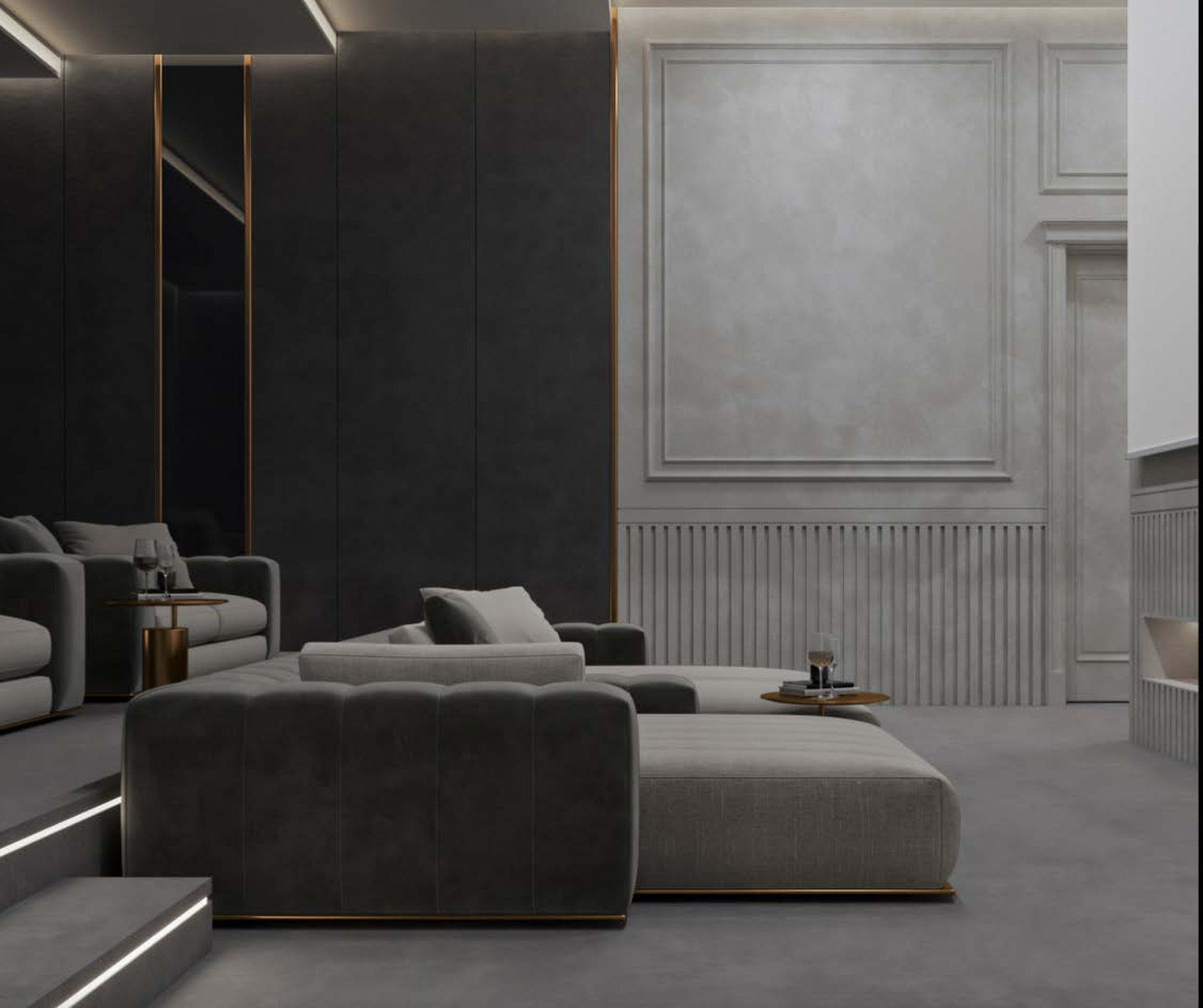 Modern Aesthetic Interior Design for Home Cinema