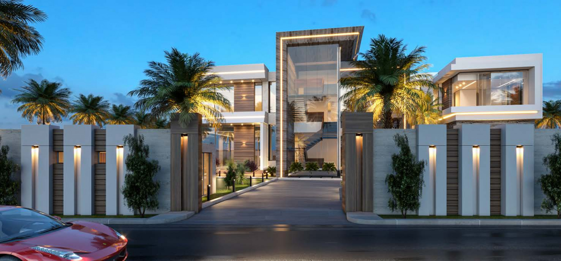 Luxurious Aesthetic Villa Exterior Design in Modern Style