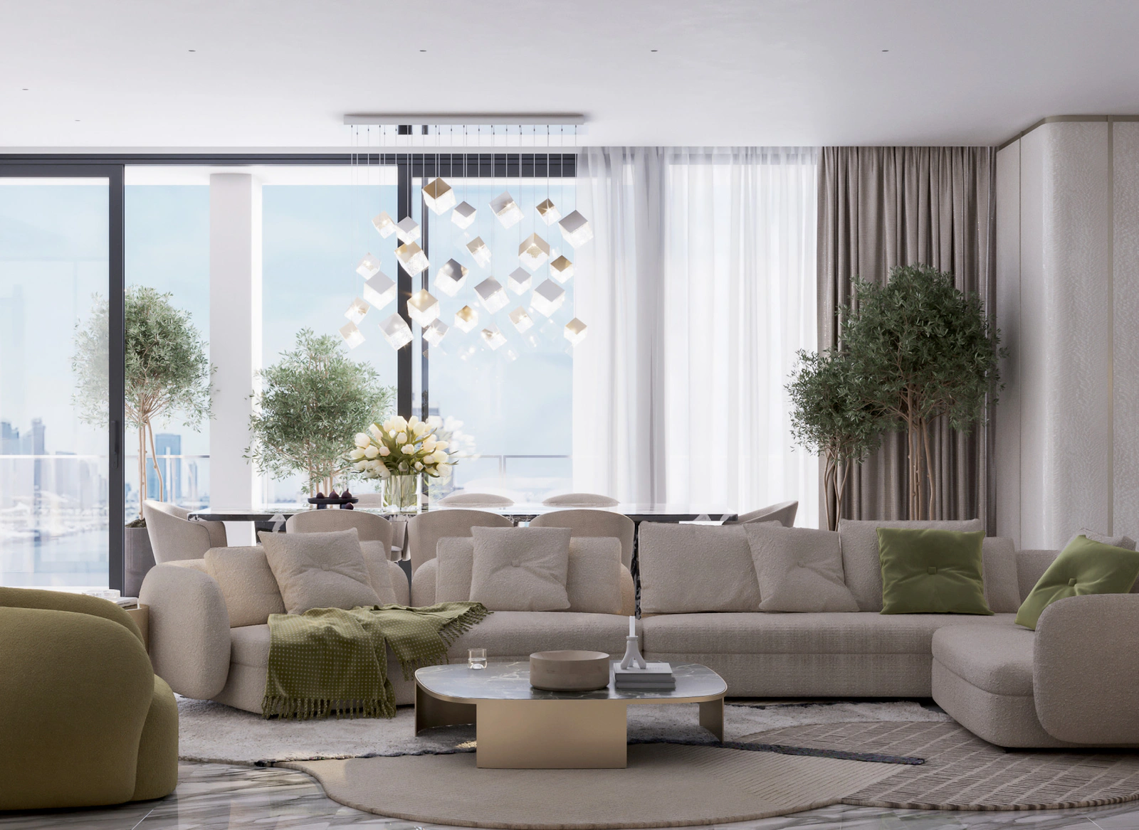 Luxury apartment interior at Royal Atlantis, Dubai