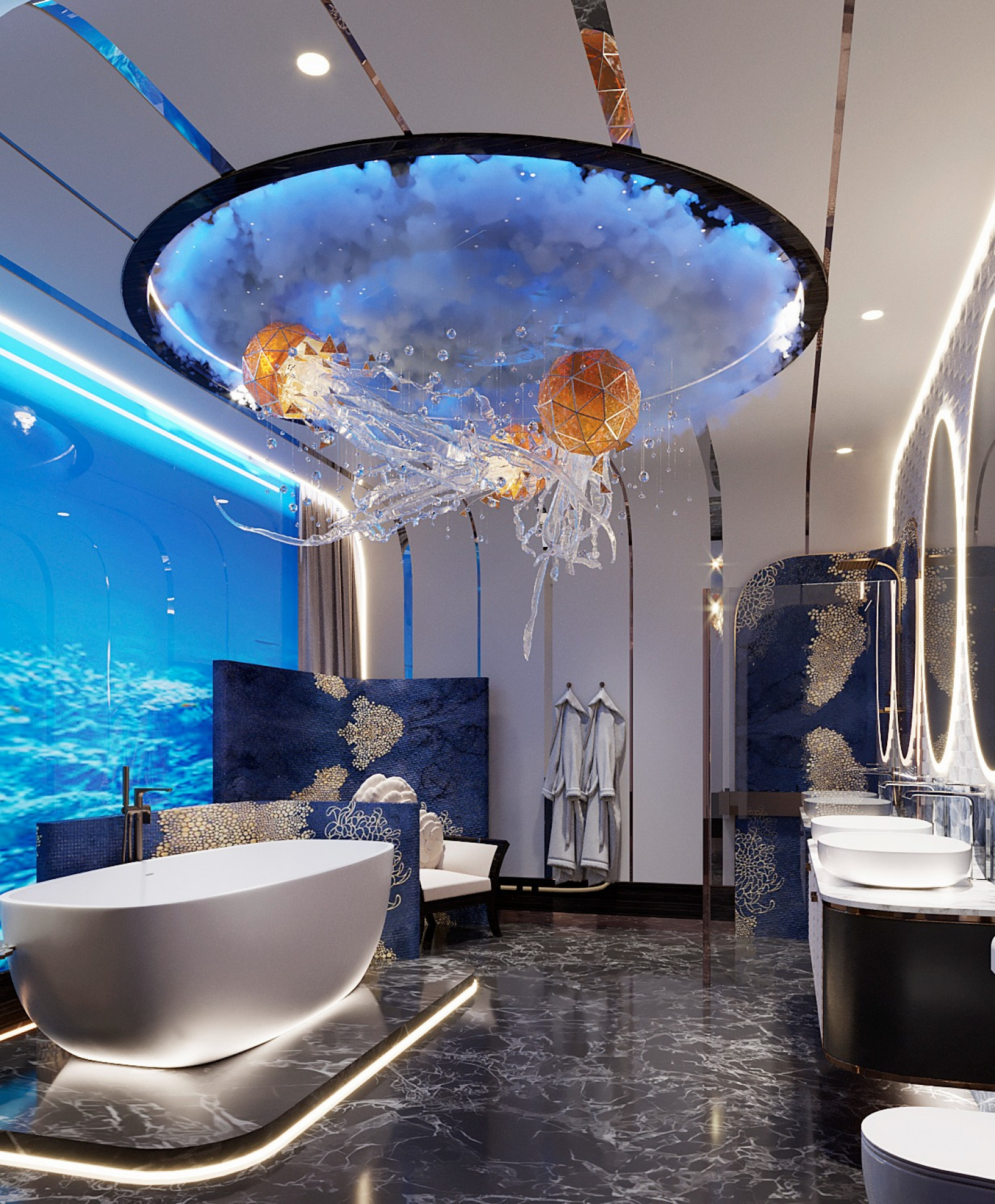 An Under Water World Bathroom Interior Design
