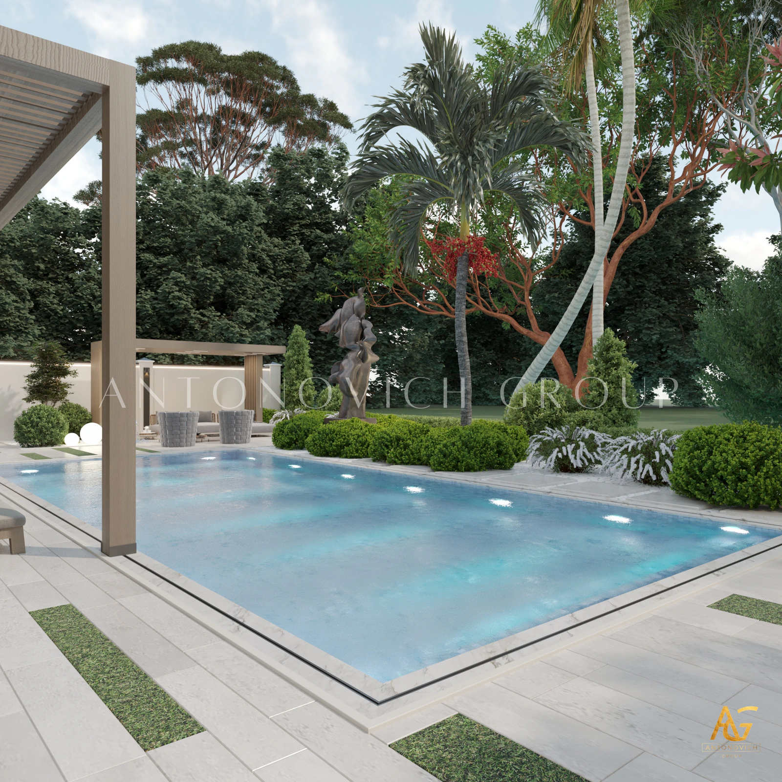 Modern luxury villa interior in Al Barari, Dubai