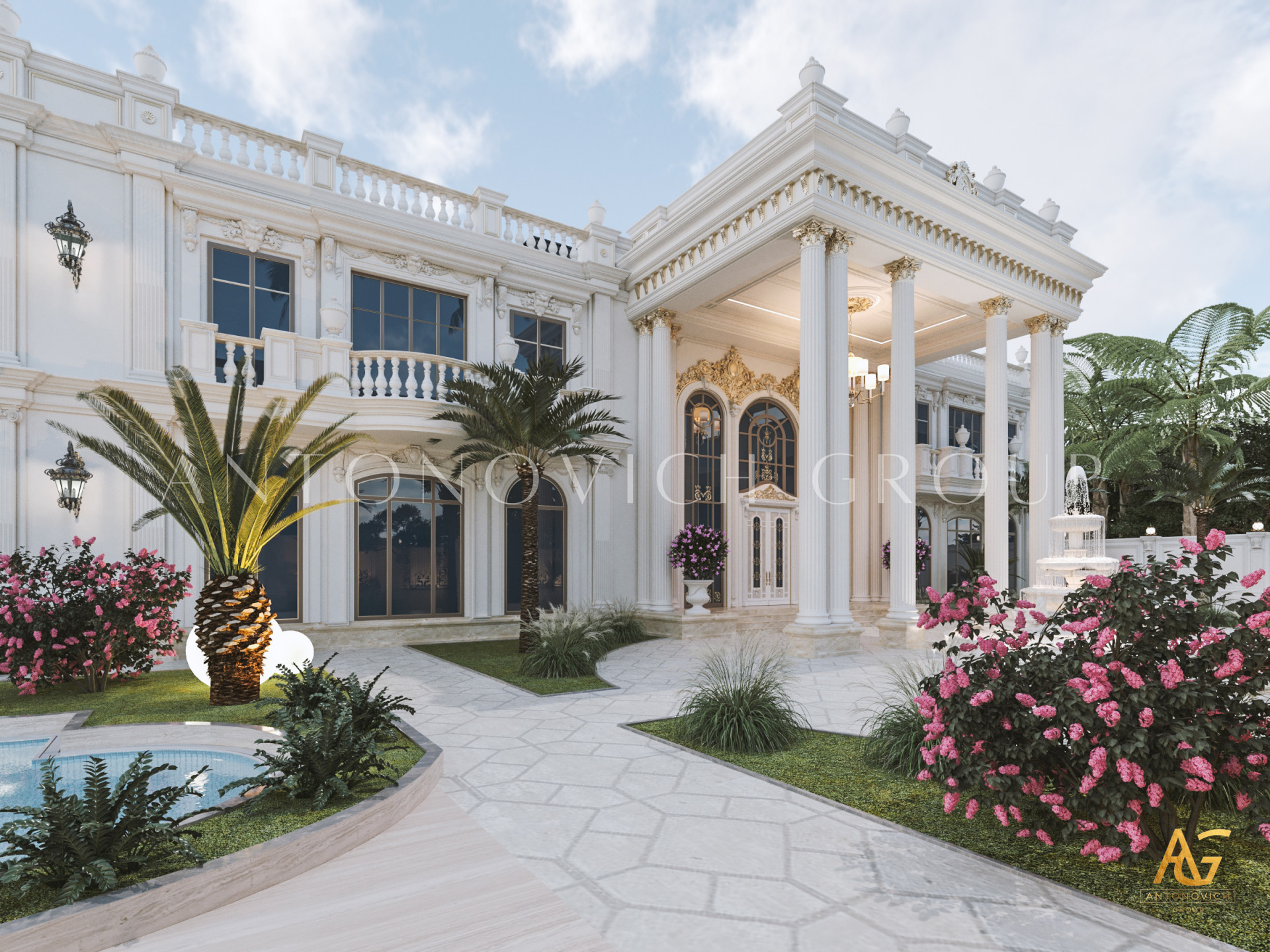 A Vision of Opulence: Luxurious Villa Exterior Design in Al Manara Dubai