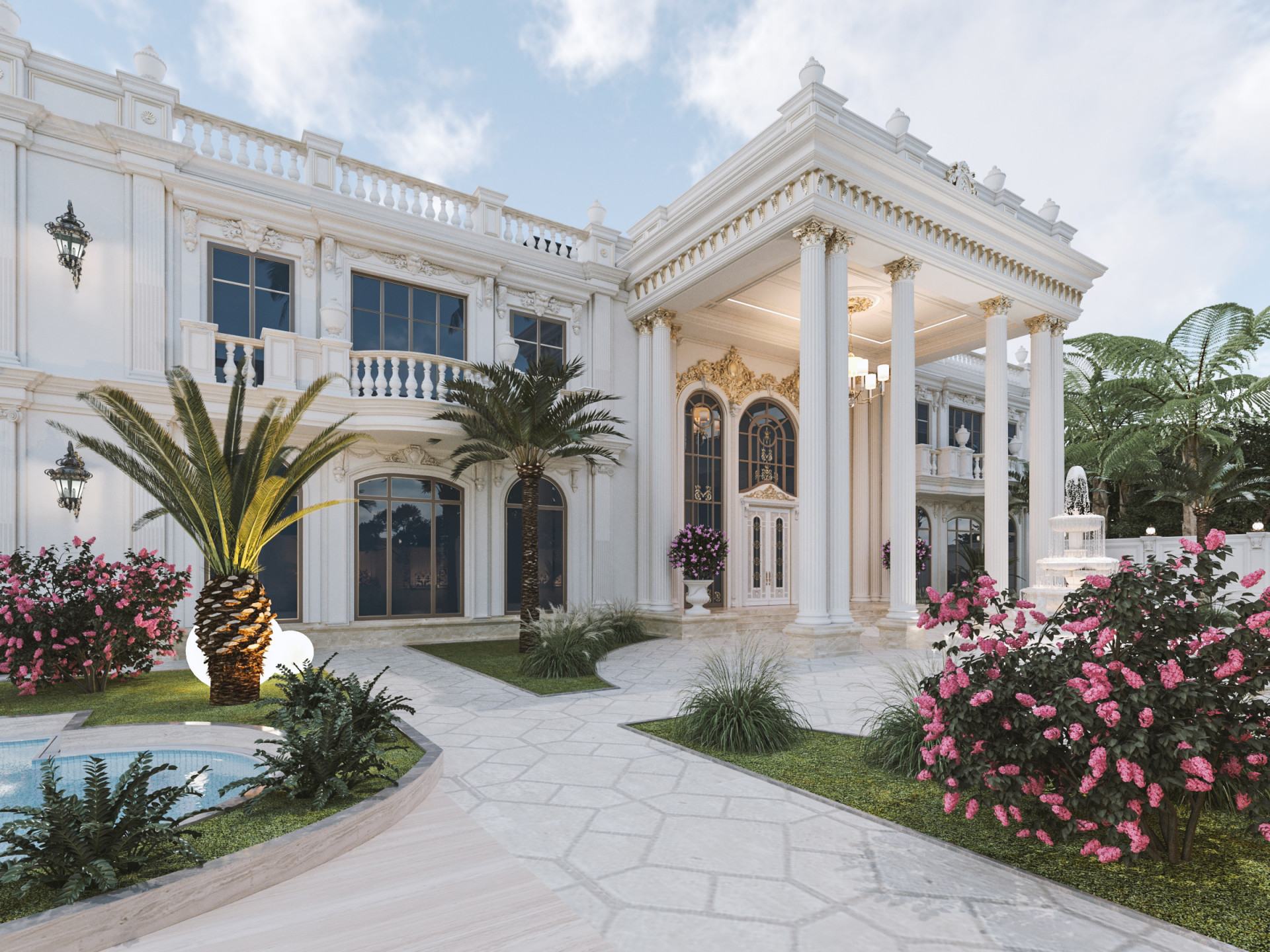 A Vision of Opulence: Luxurious Villa Exterior Design in Al Manara Dubai